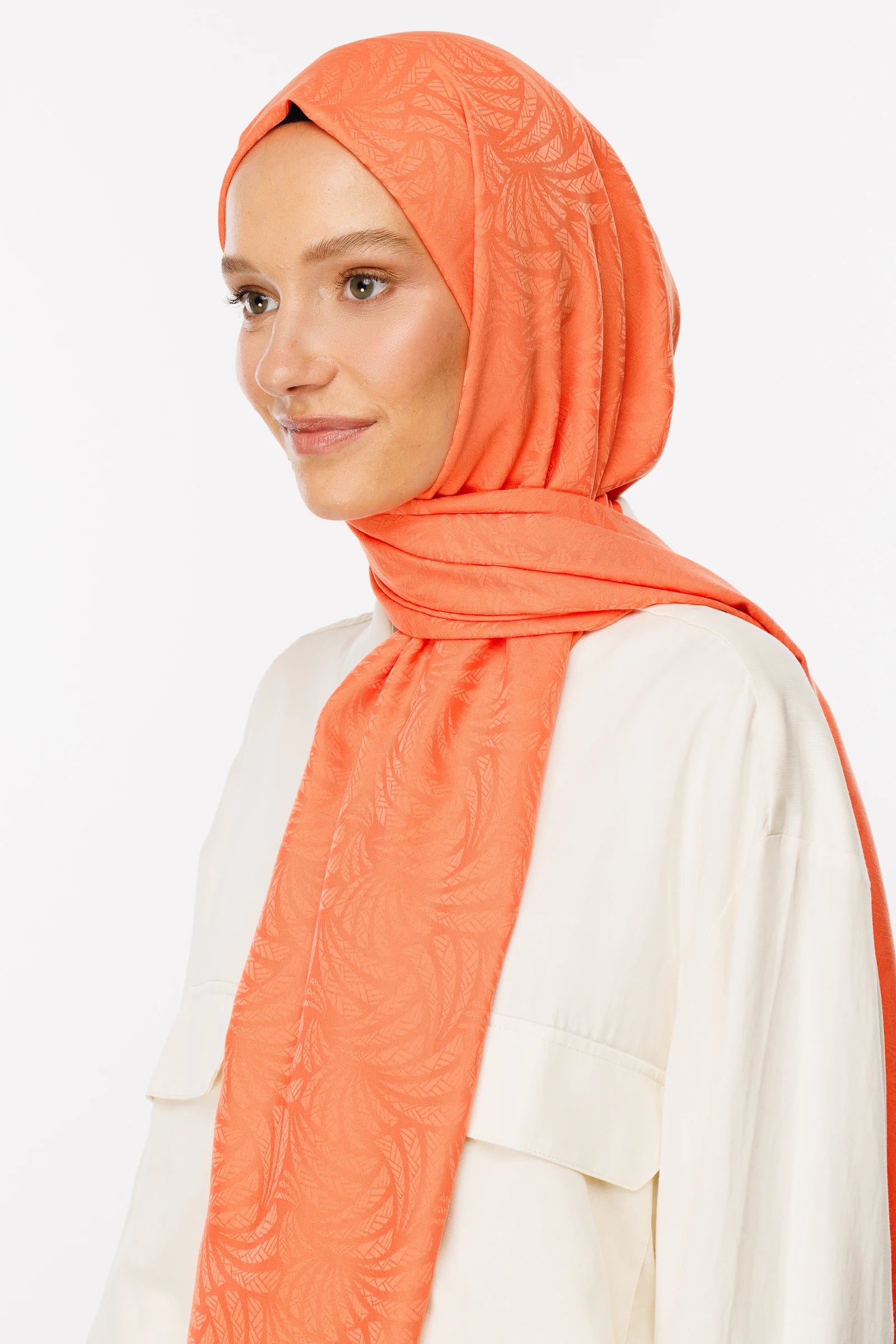 Artemis Pattern Silky Jacquard Scarf - Puppy