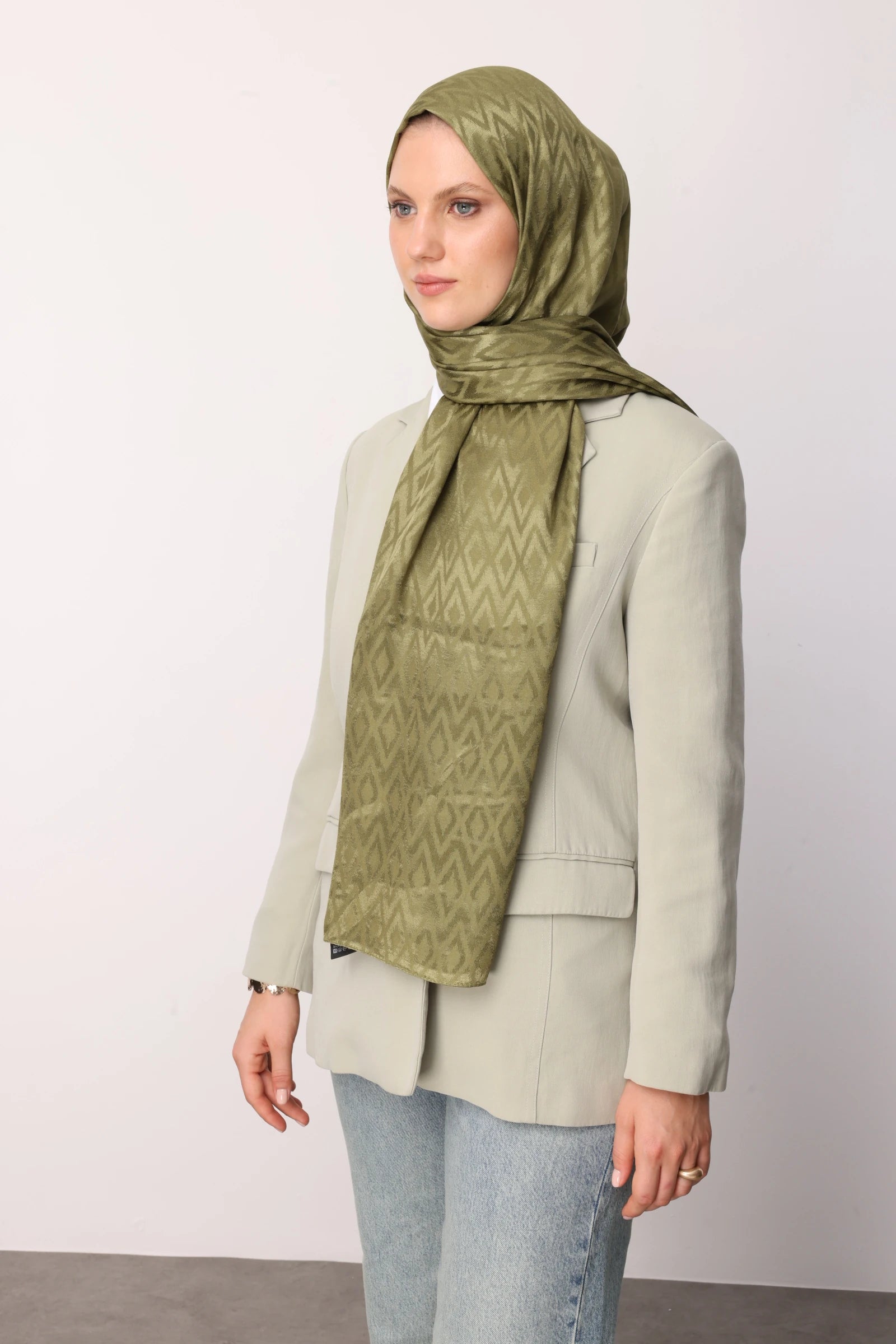 Karo Desen Parlak Jakar Şal