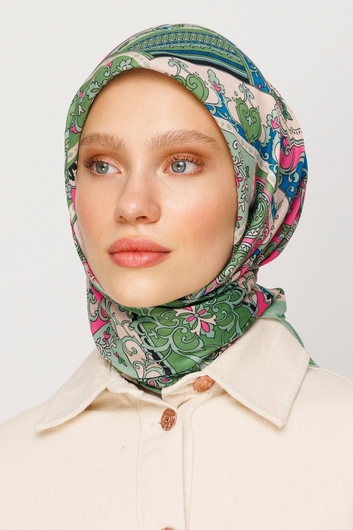 40 Yama Desen Dijital Soft Eşarp