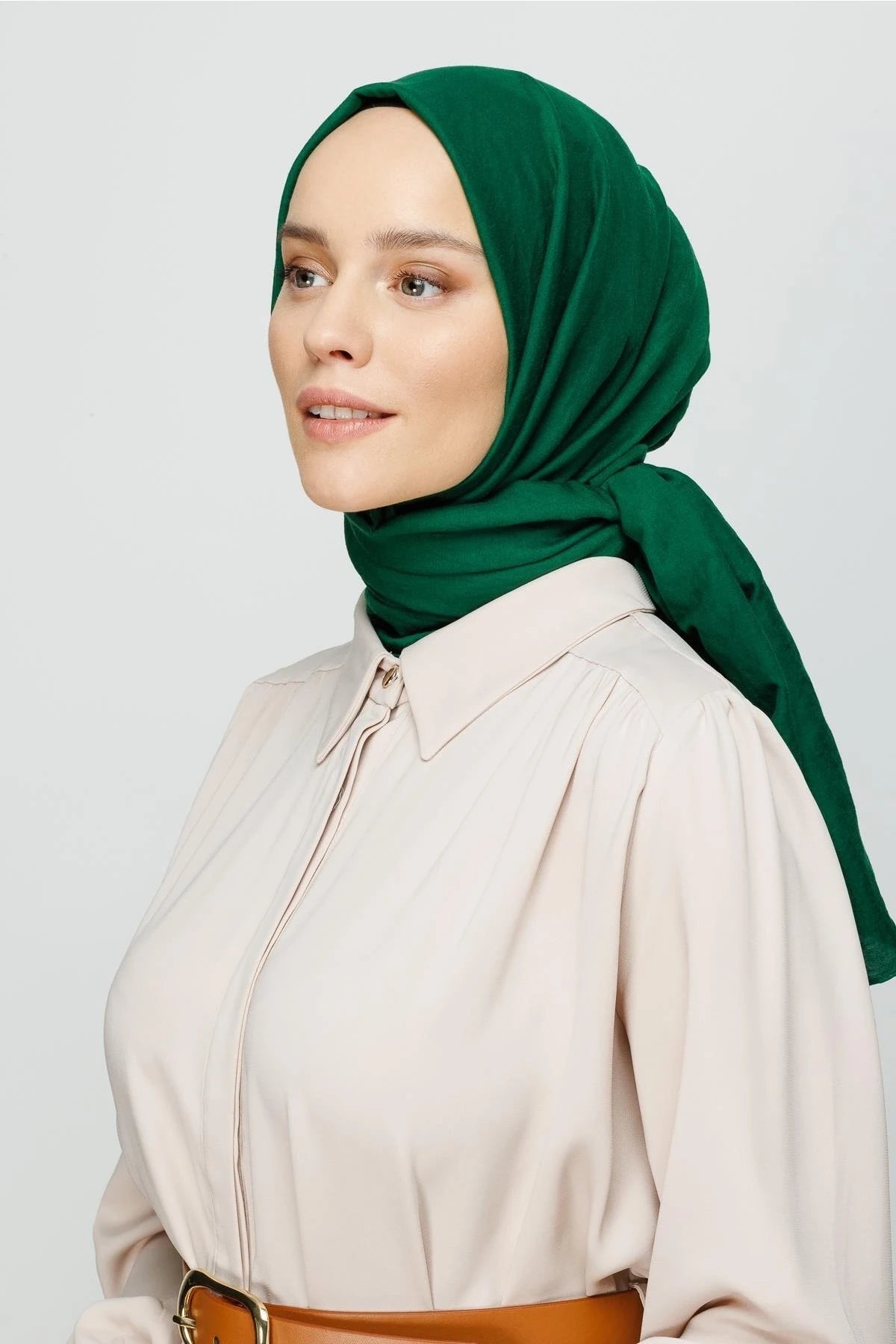 Cotton Crush Shawl - Emerald