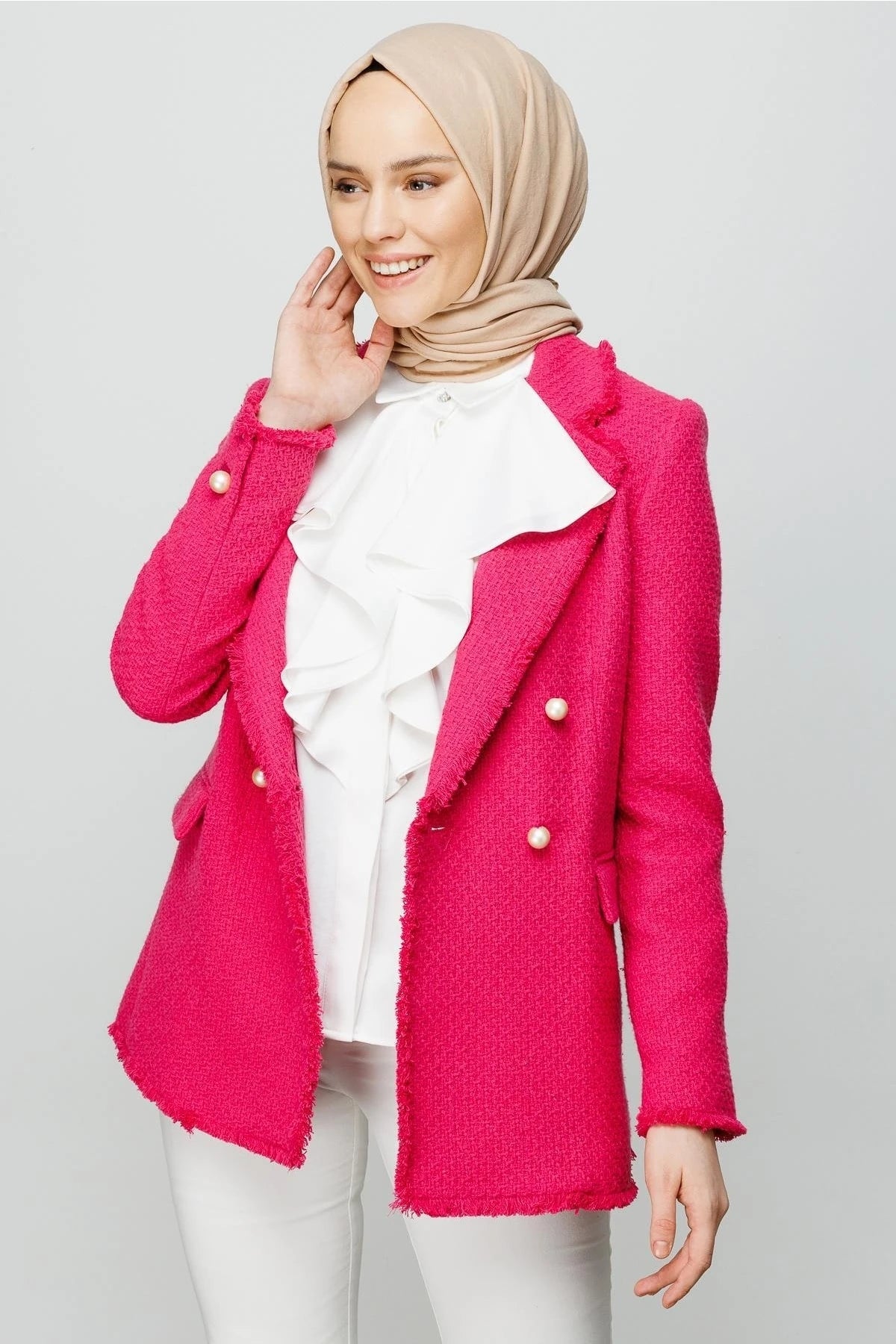 Cotton Crush Shawl - Sand Beige