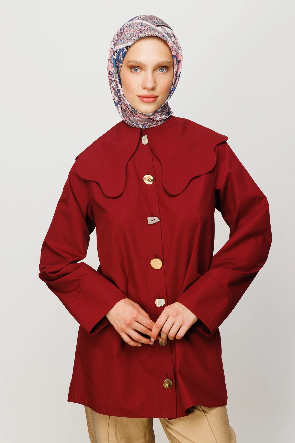 40 Yama Desen Dijital Soft Eşarp