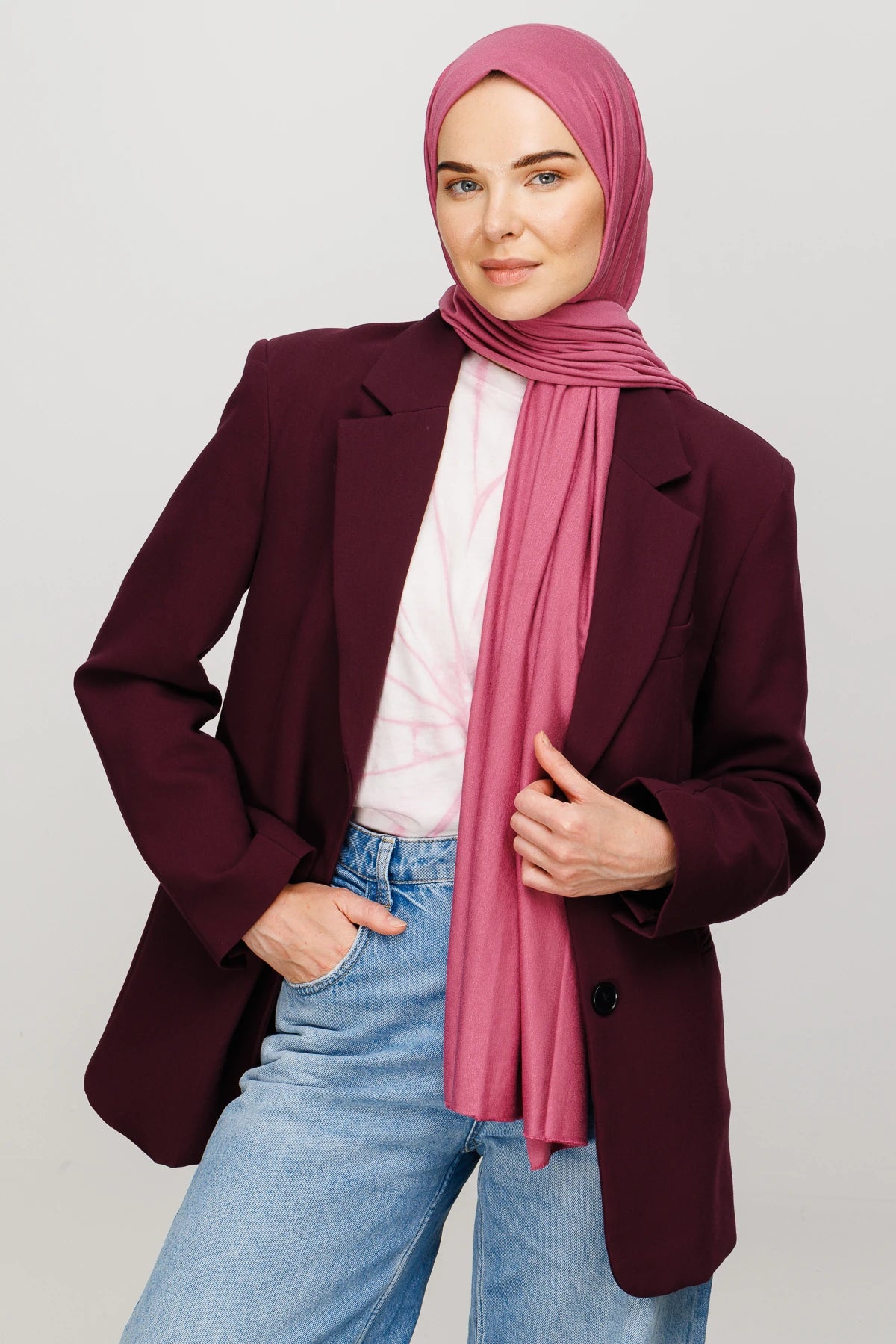 Cotton Scarf - Dried Rose