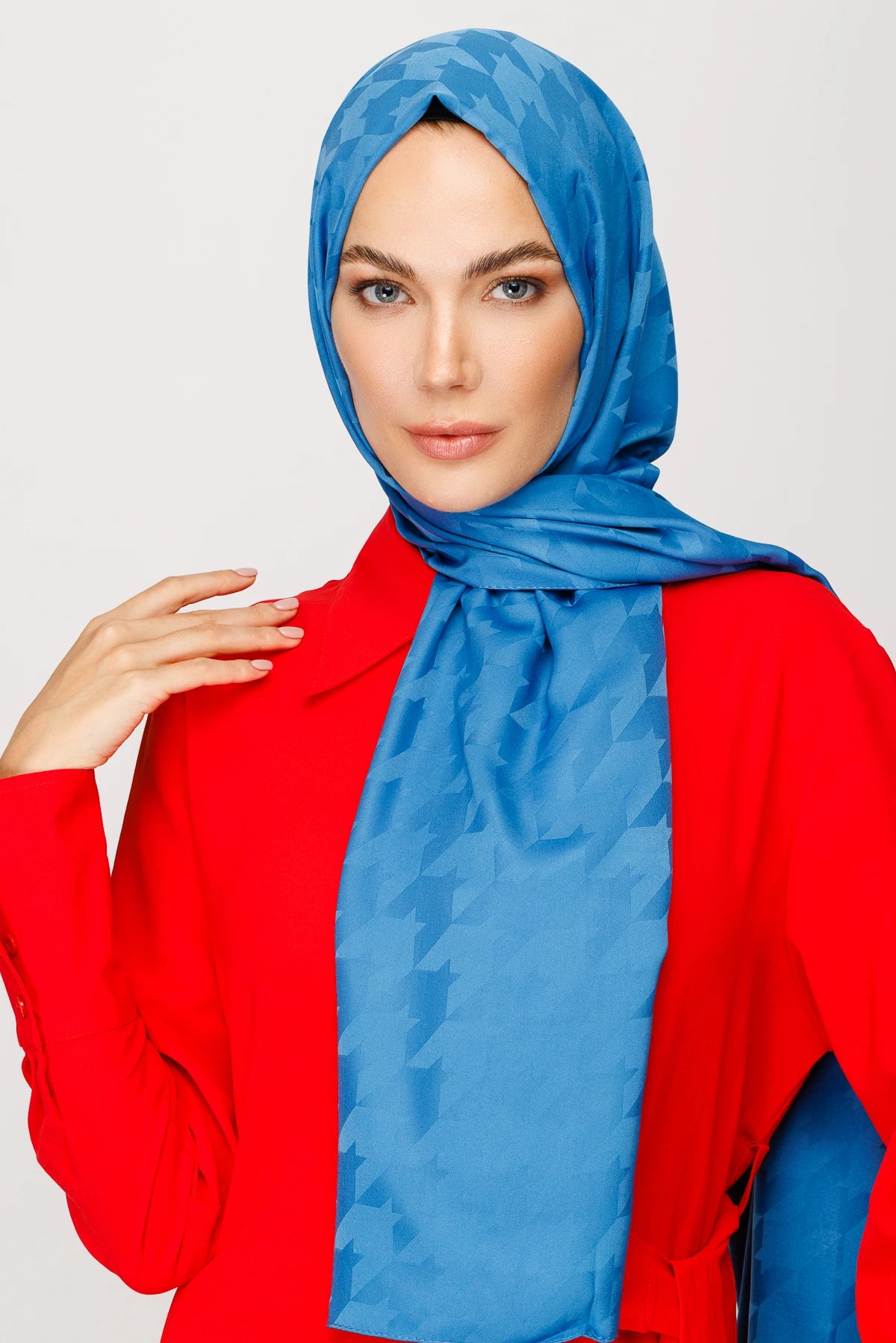 Kazayağı Desen İpeksi Jakar Şal