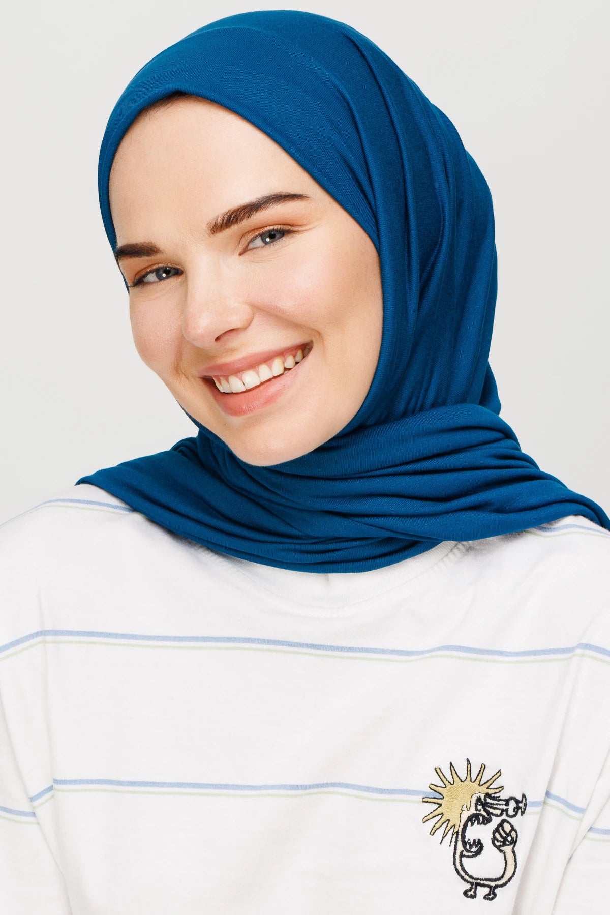 Cotton Scarf - Petroleum Blue