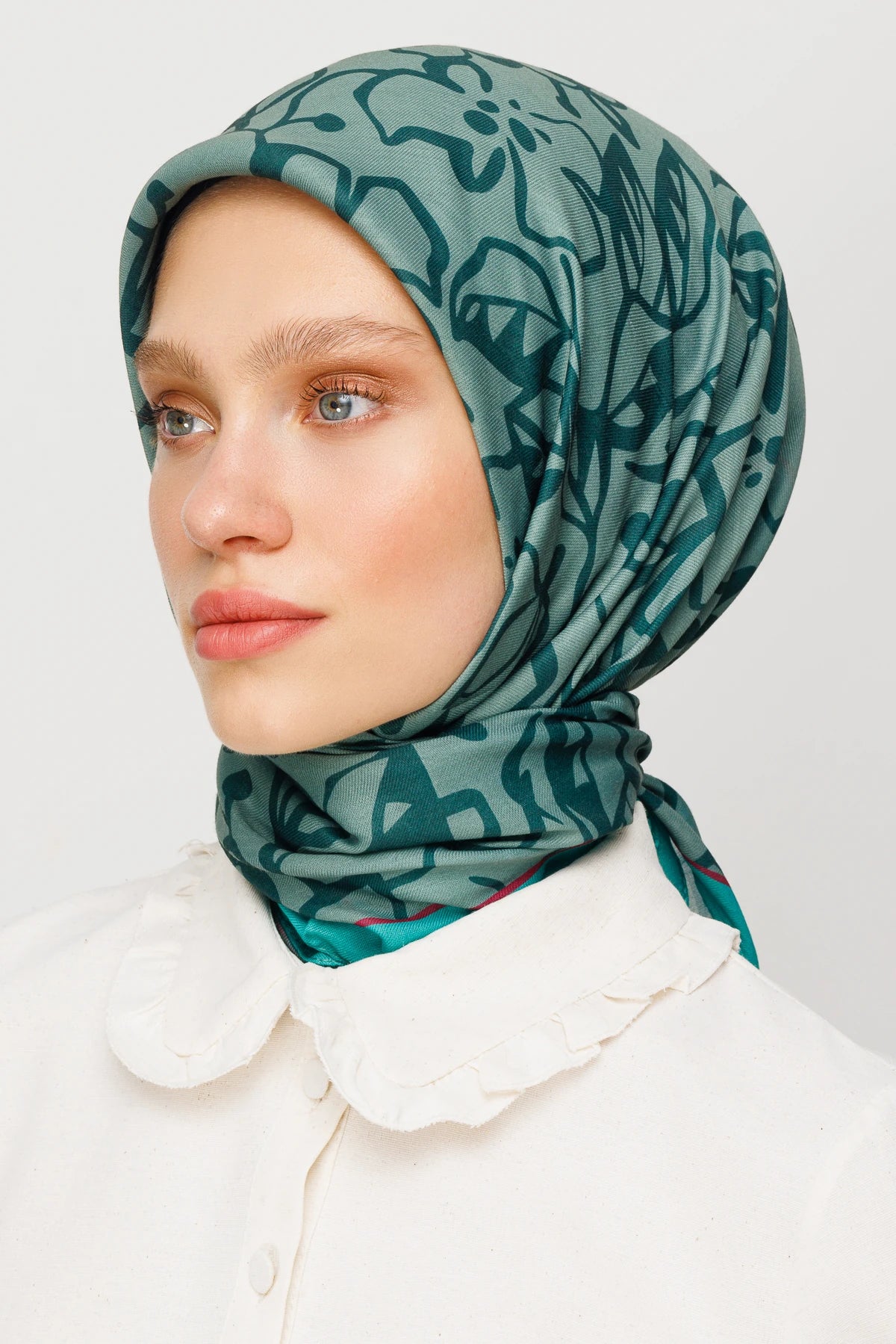 Floral Desen Dijital Soft Eşarp