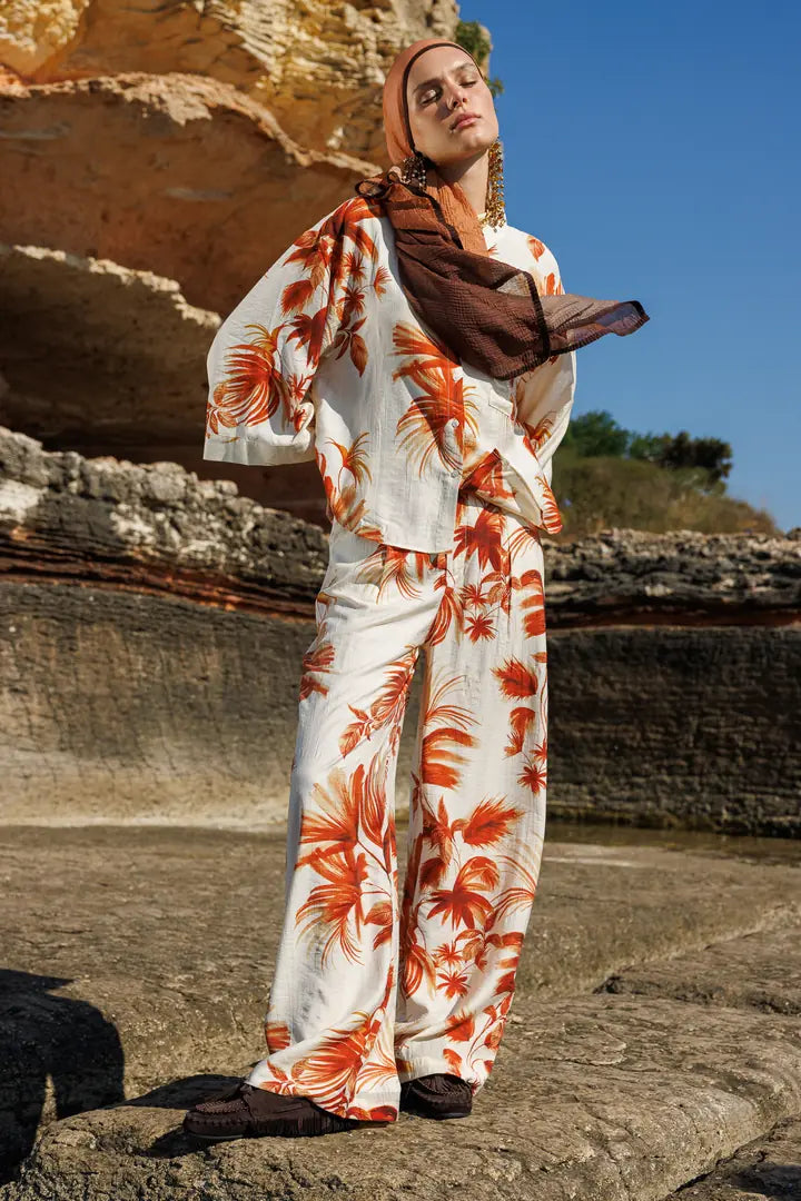 Gradient Muslin Shawl - Copper