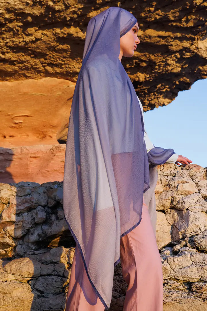 Gradient Muslin Shawl - Lavender