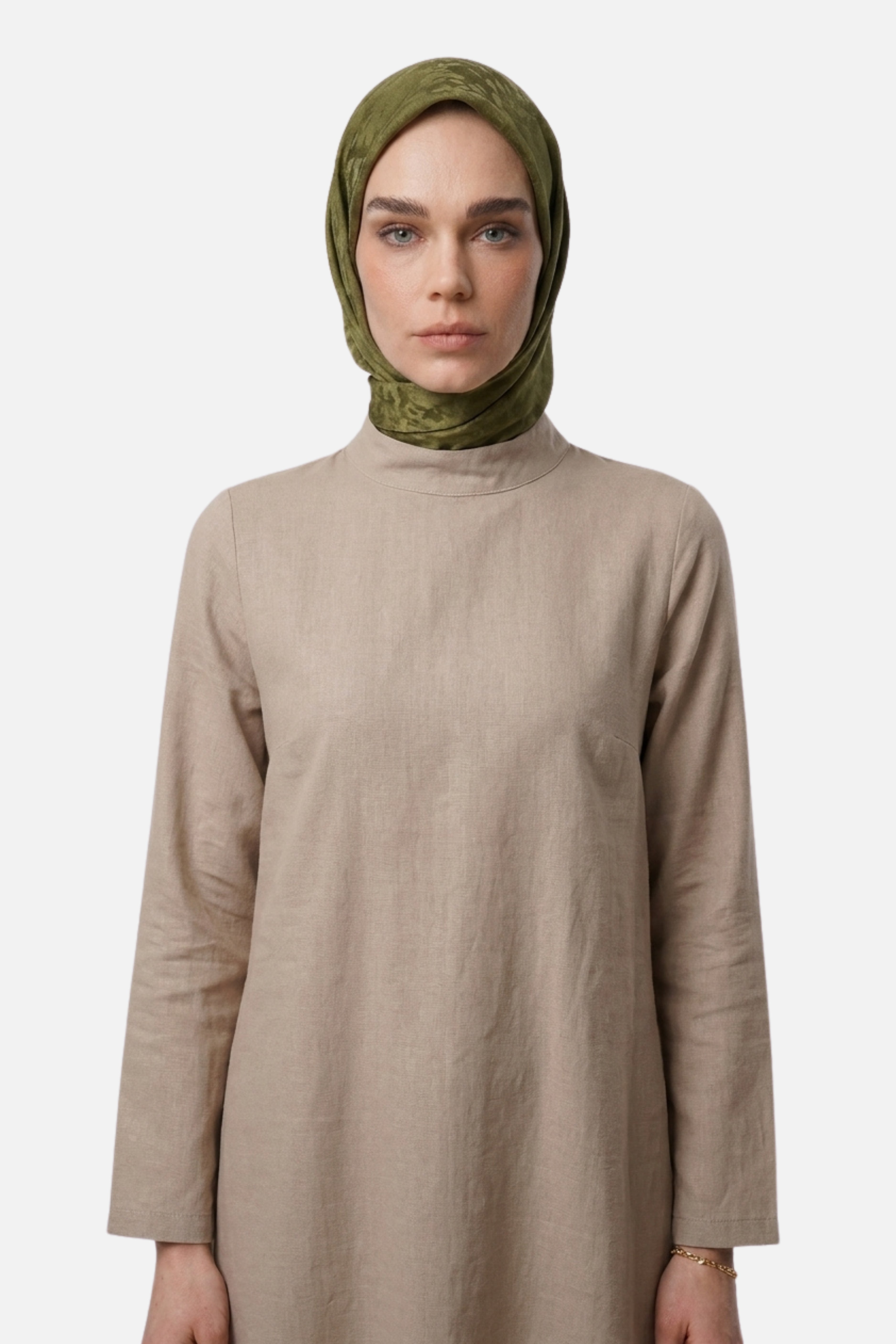 Pulse Pattern Airubin Jacquard Scarf - Soft Green
