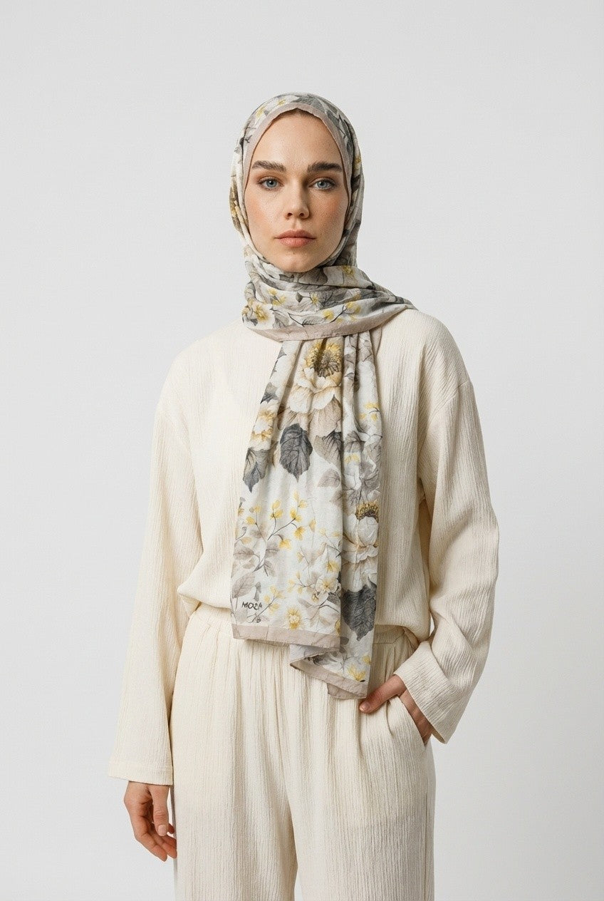 Luvia Neo Crash Shawl - Cream