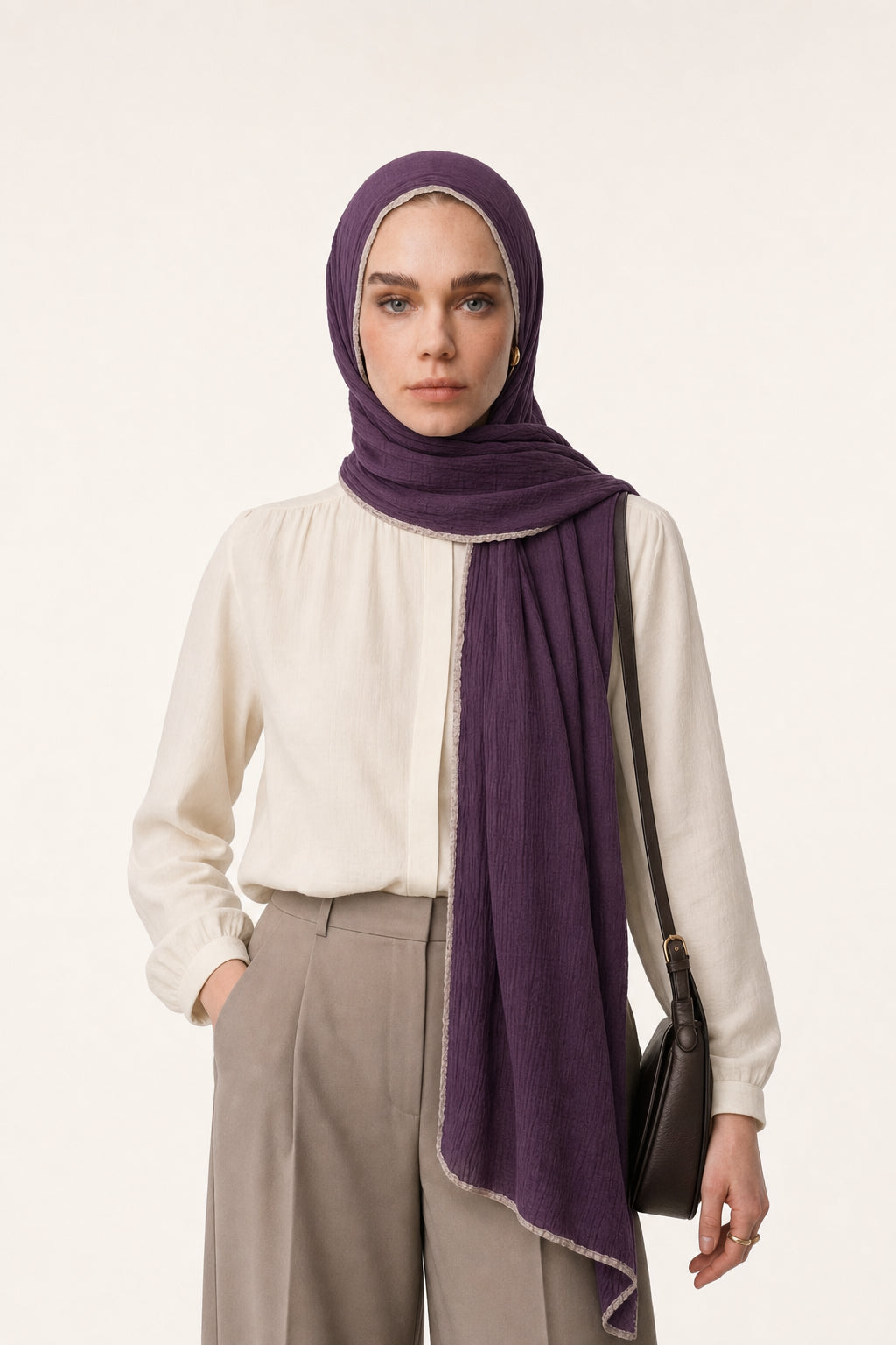 Muslin Shawl - Purple