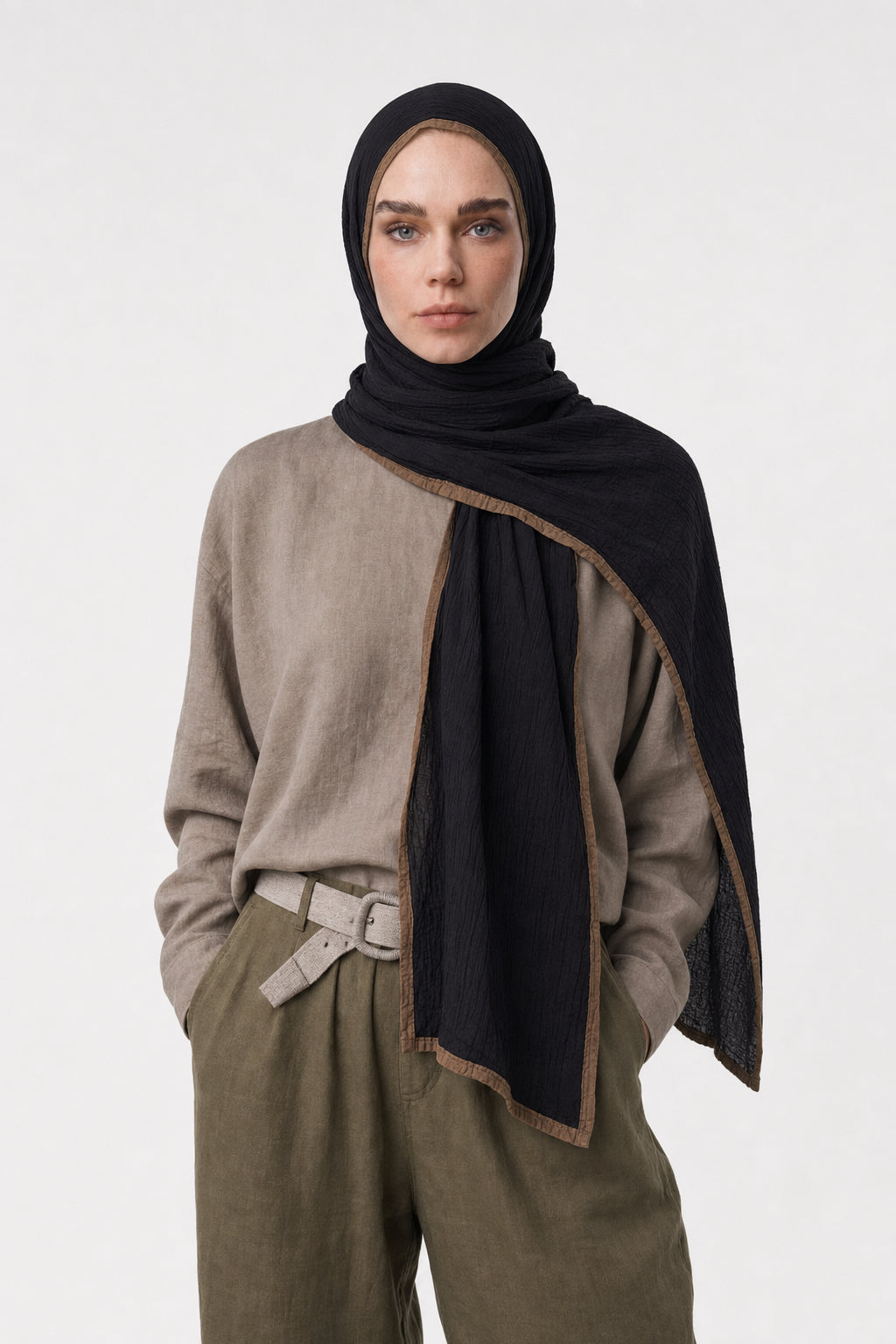 Muslin Shawl - Black Coffee