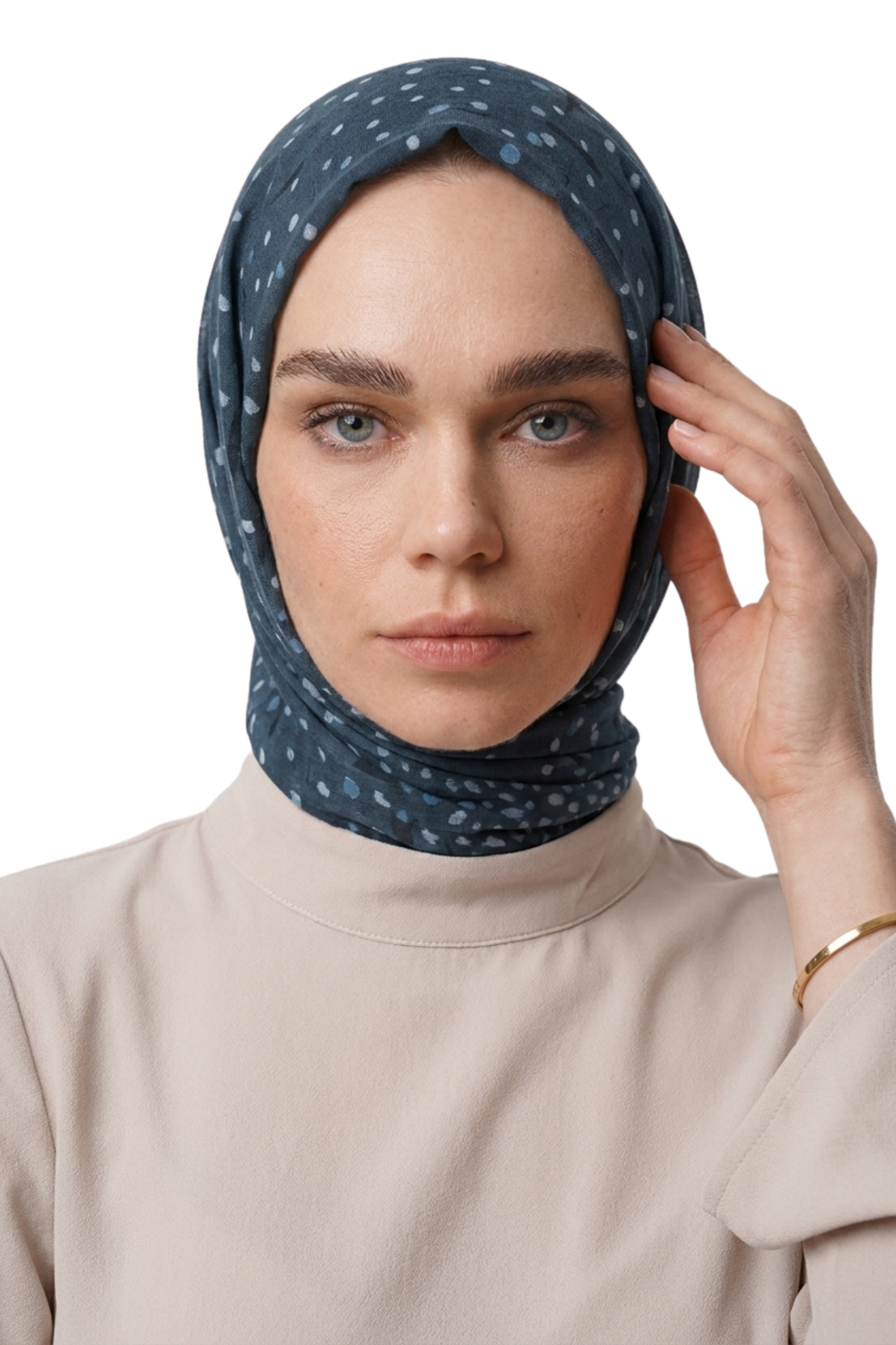 Leris Pattern Neo Crash Shawl - Petroleum Blue