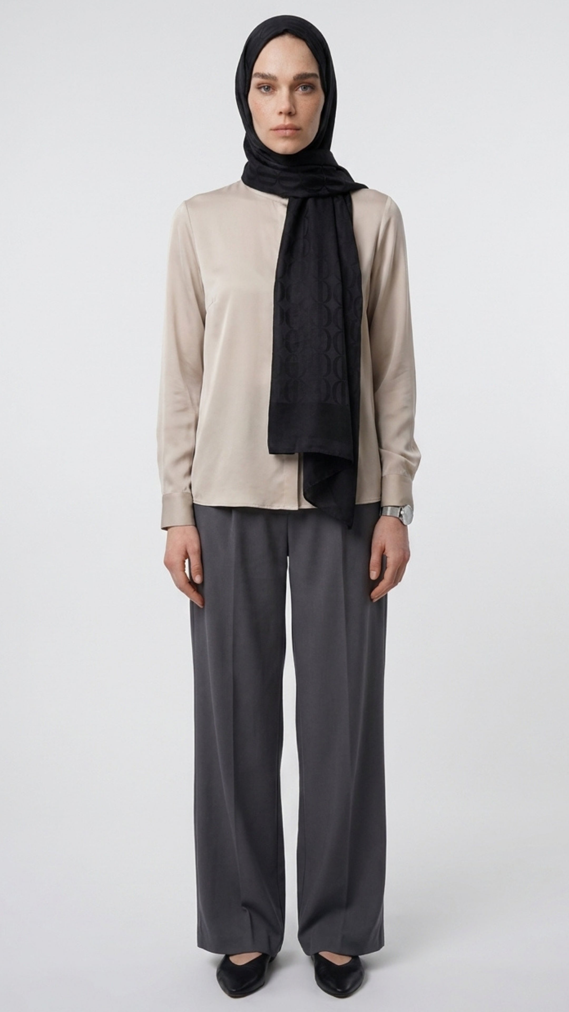 Dune Pattern Ayrobin Jacquard Shawl
