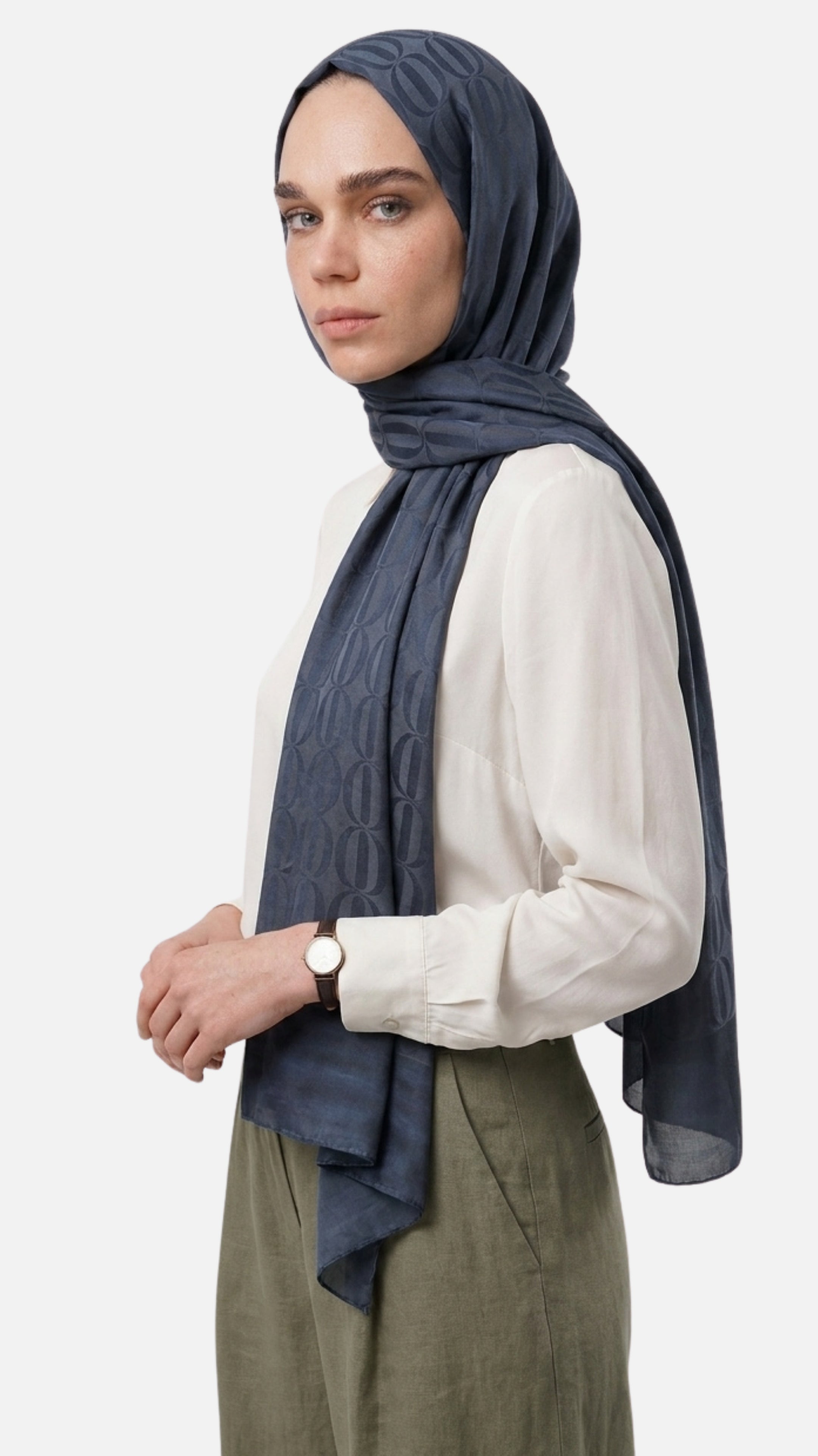 Dune Pattern Ayrobin Jacquard Shawl