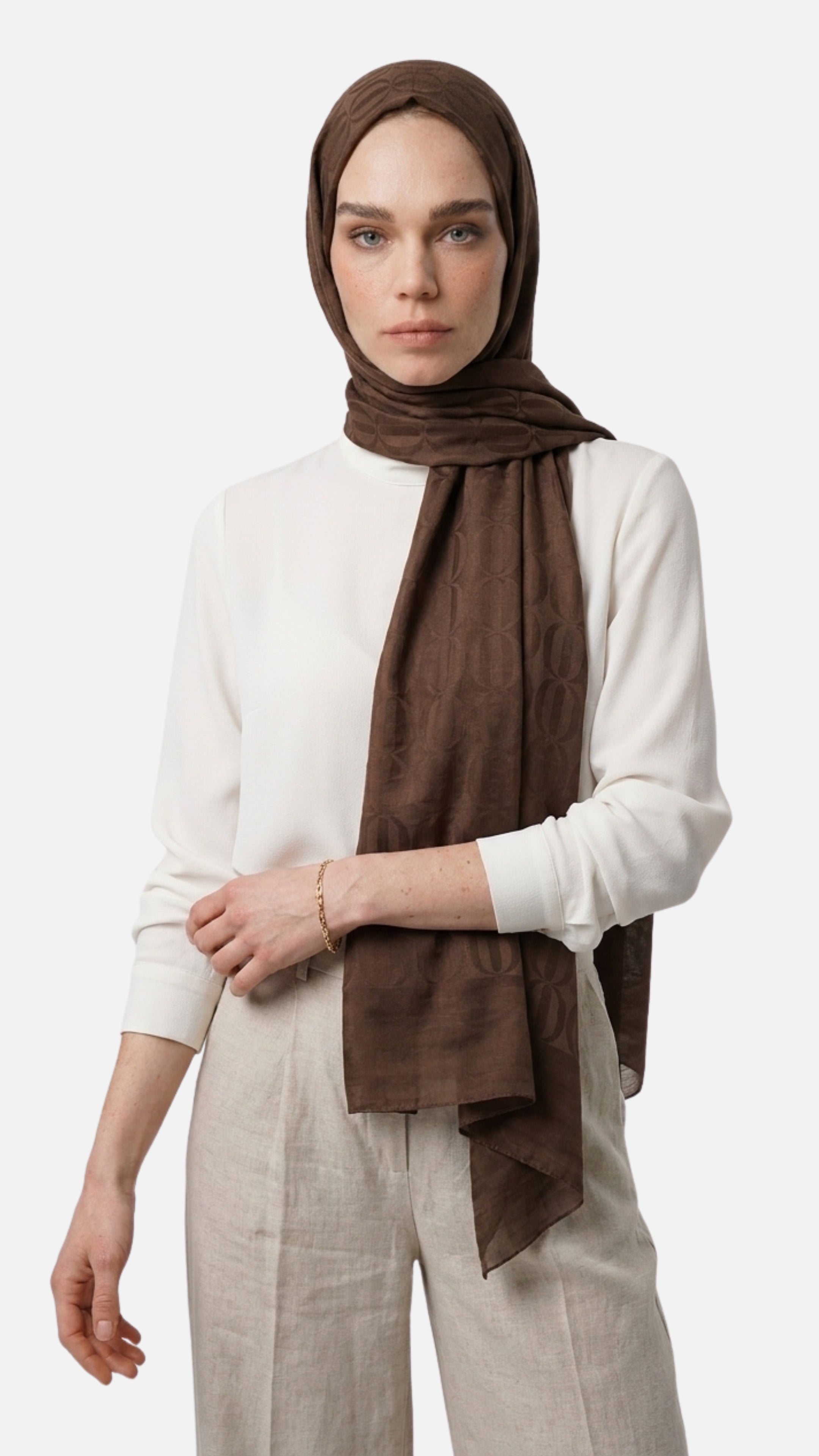 Dune Pattern Ayrobin Jacquard Shawl
