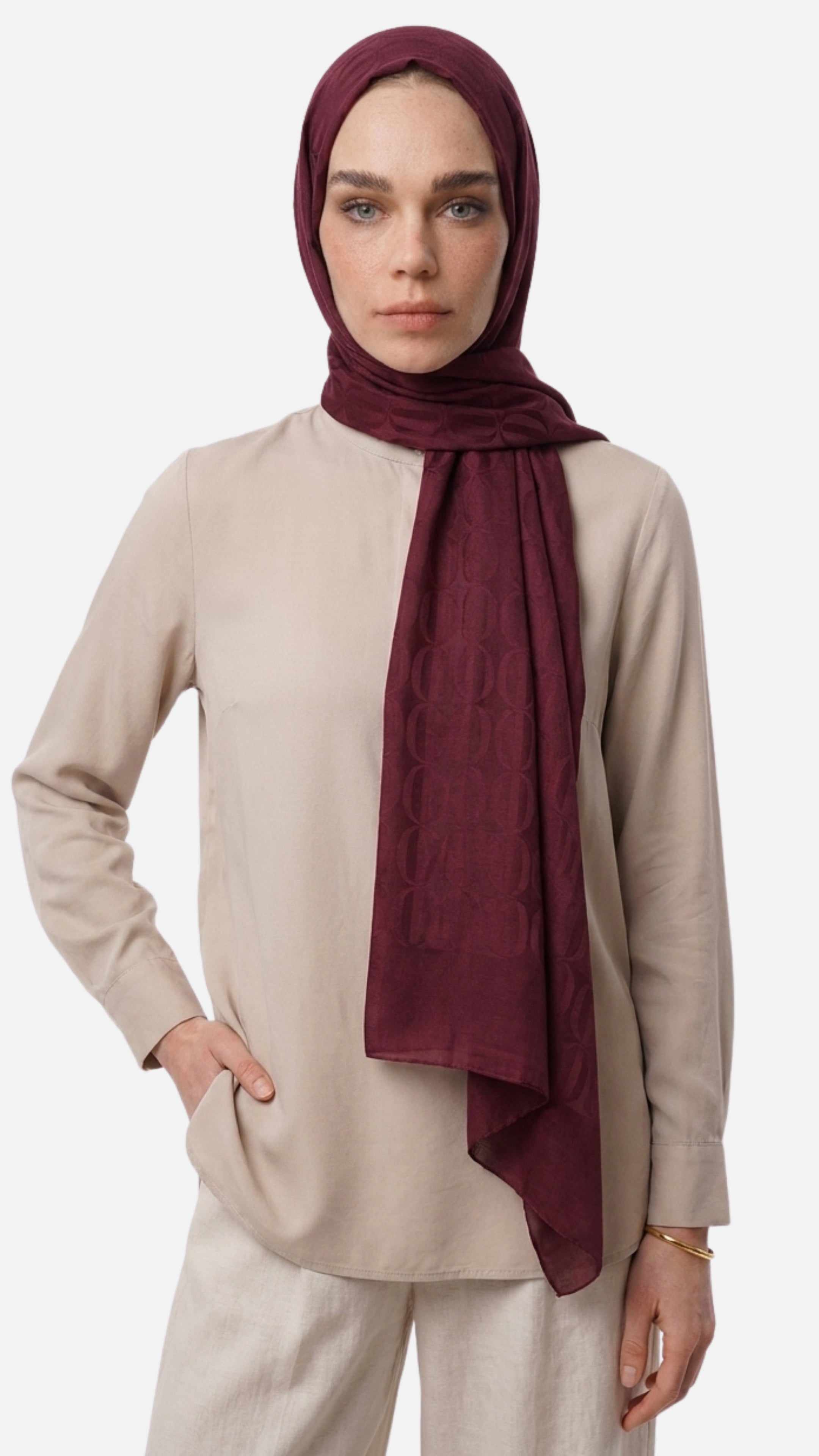 Dune Pattern Ayrobin Jacquard Shawl
