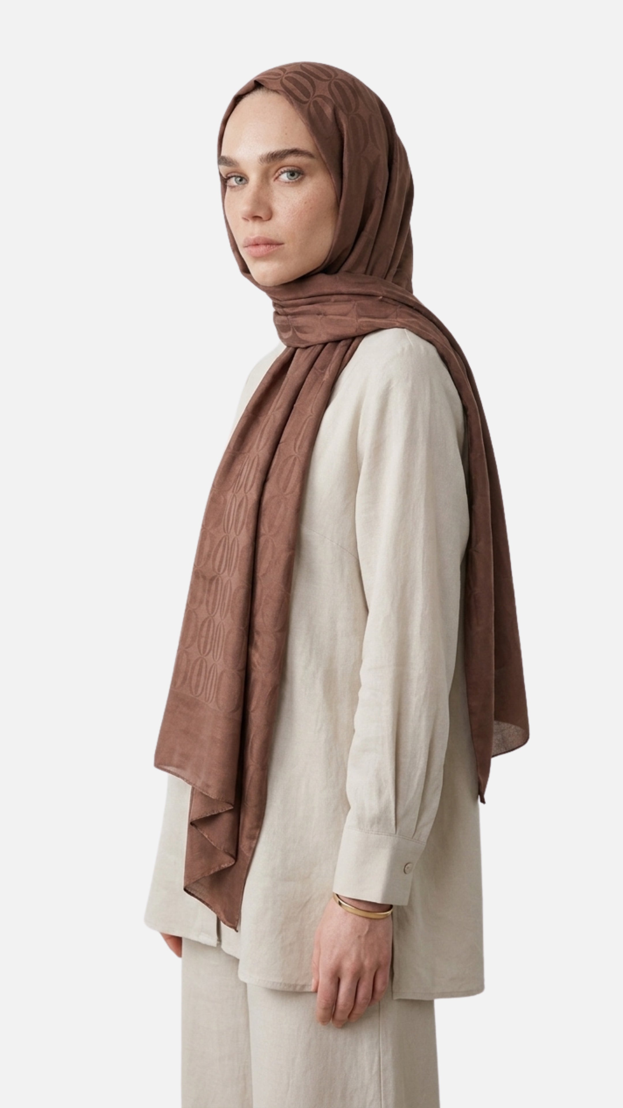 Dune Pattern Ayrobin Jacquard Shawl