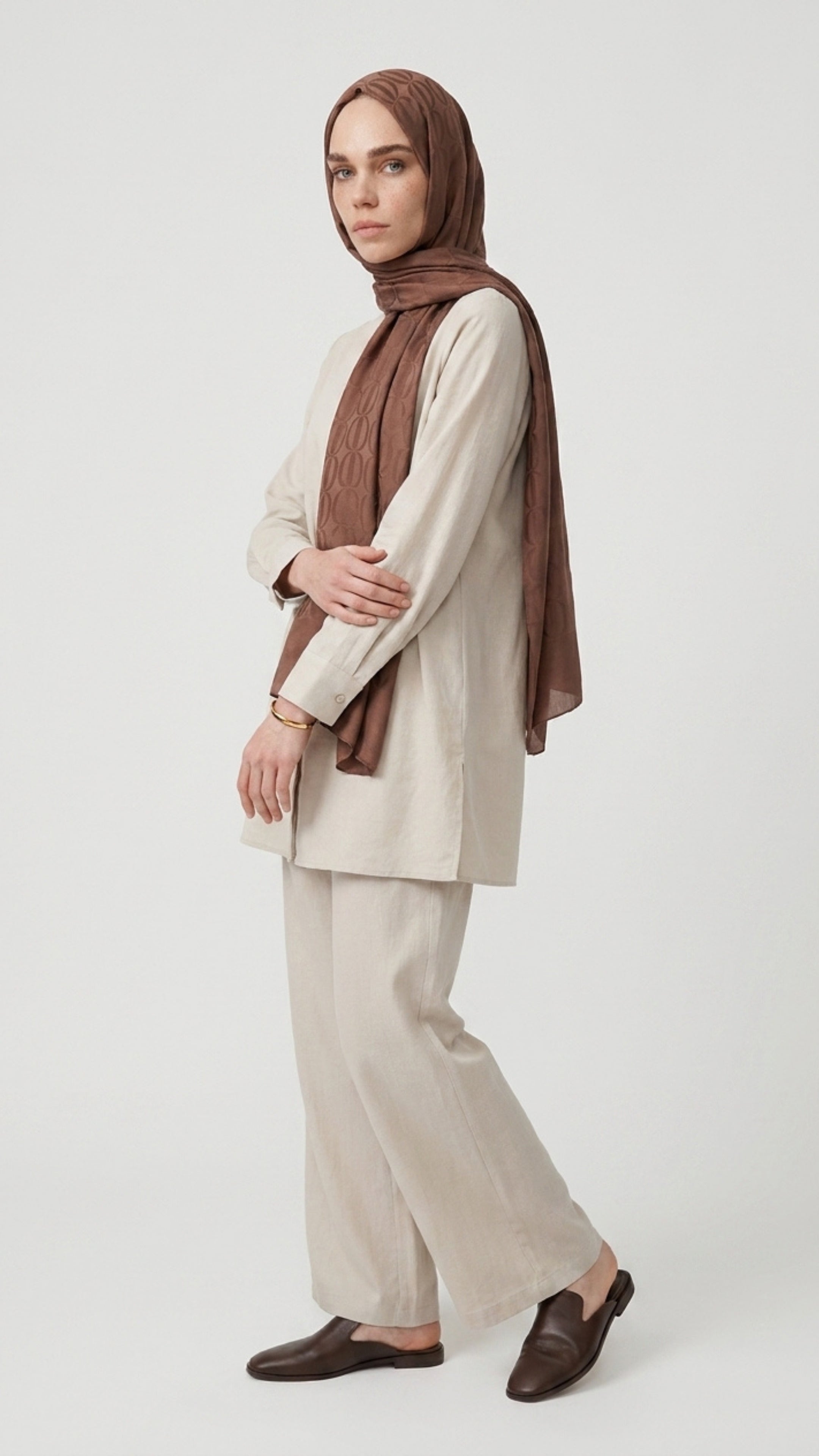 Dune Pattern Ayrobin Jacquard Shawl