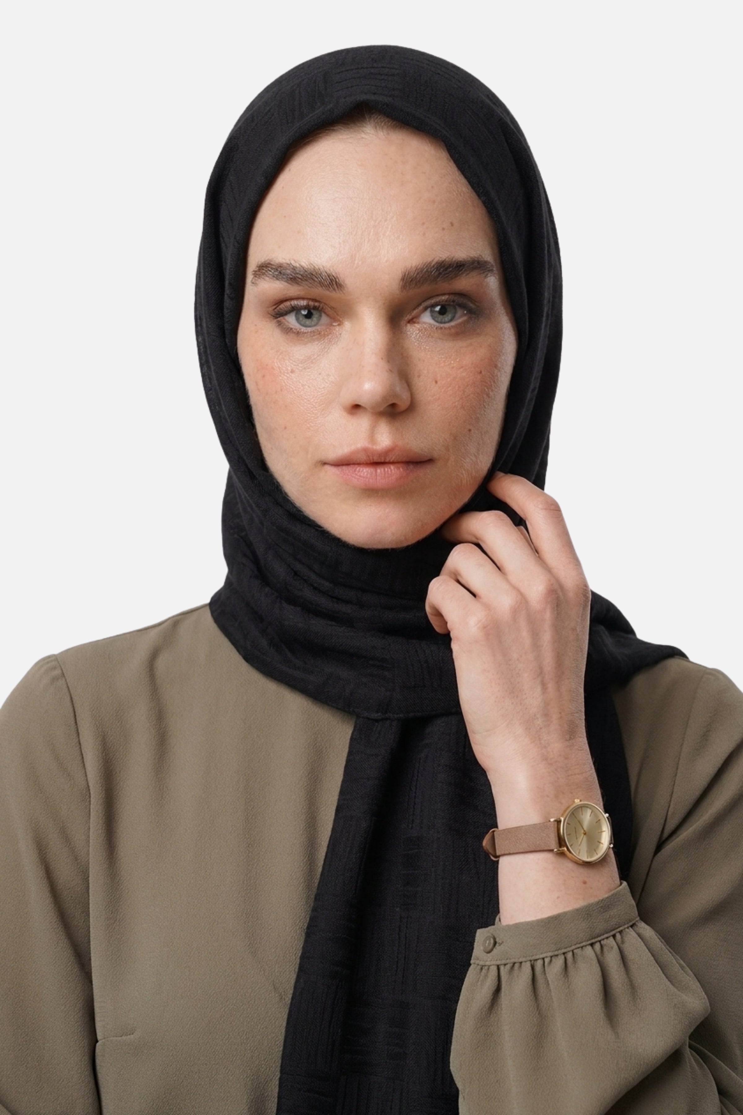 Noria Patterned Aerobin Jacquard Shawl