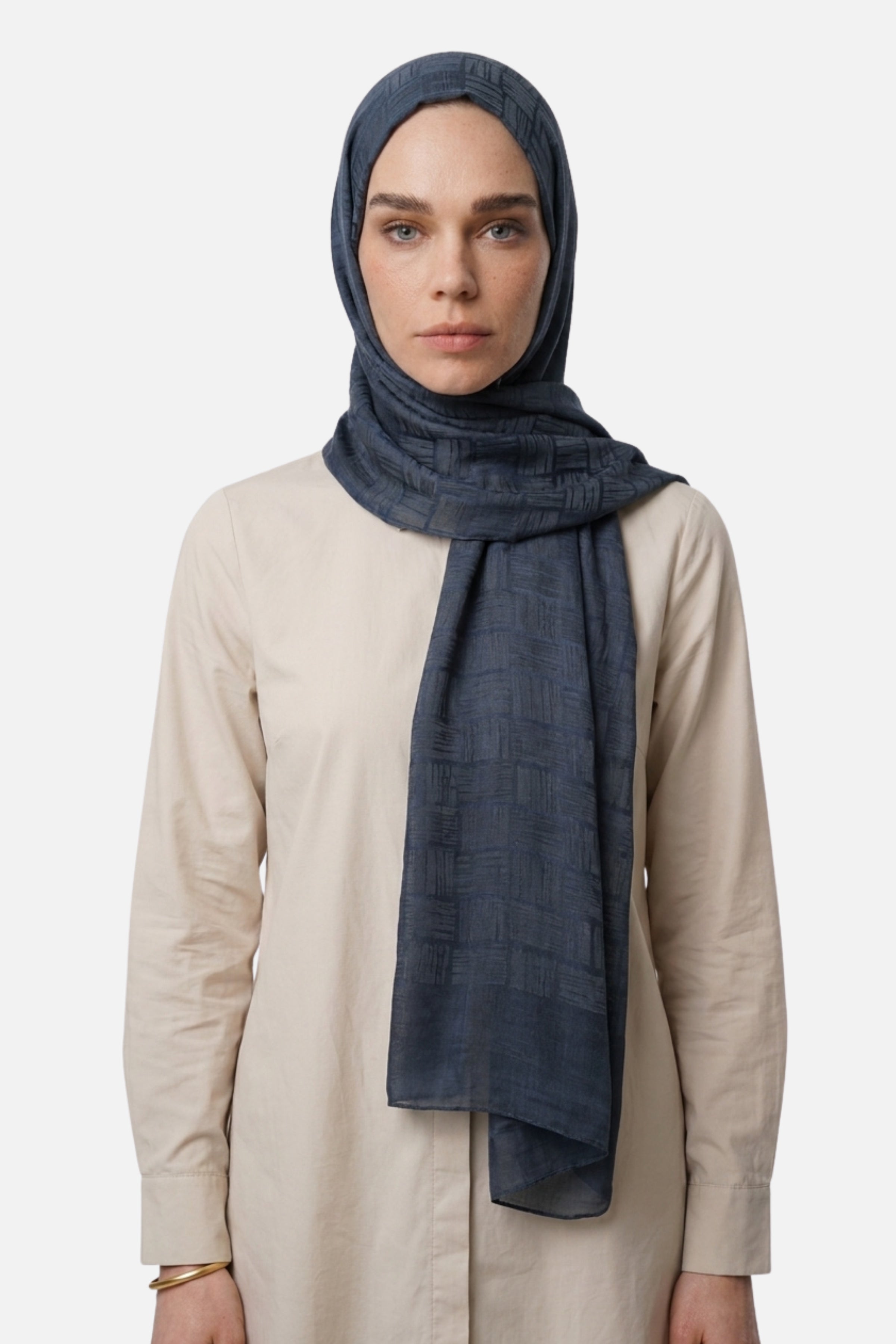 Noria Patterned Aerobin Jacquard Shawl