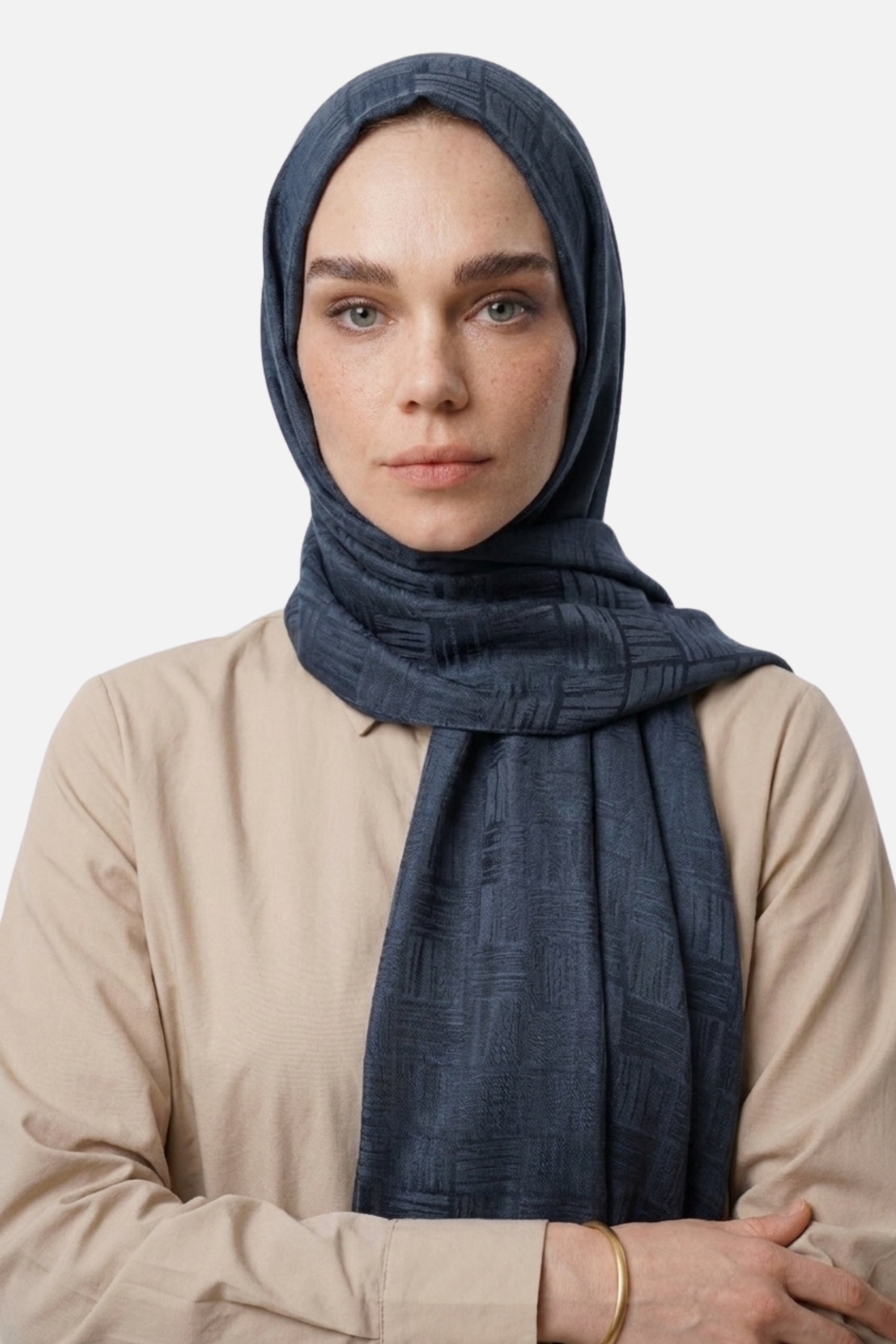 Noria Patterned Aerobin Jacquard Shawl - Anthracite