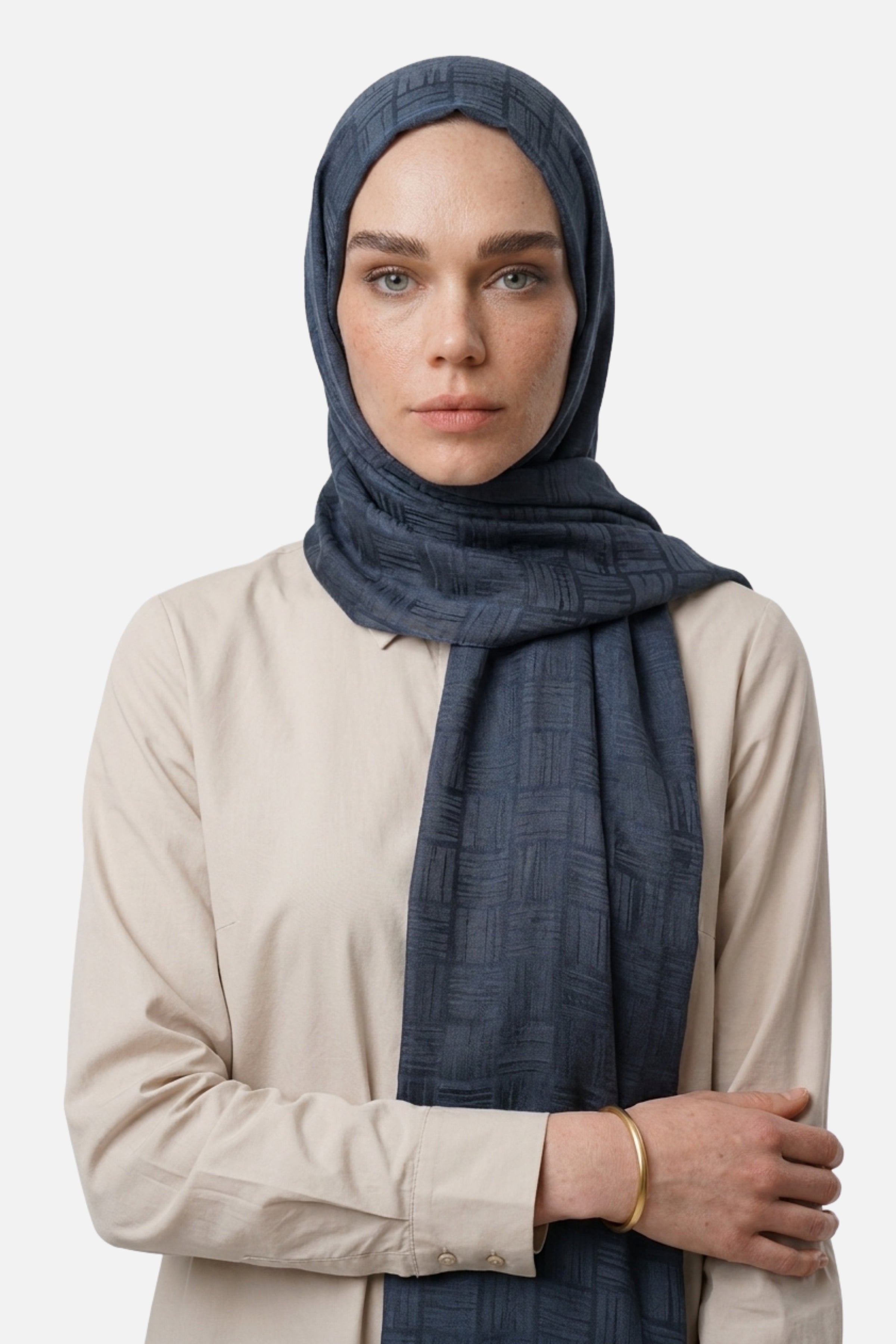 Noria Patterned Aerobin Jacquard Shawl