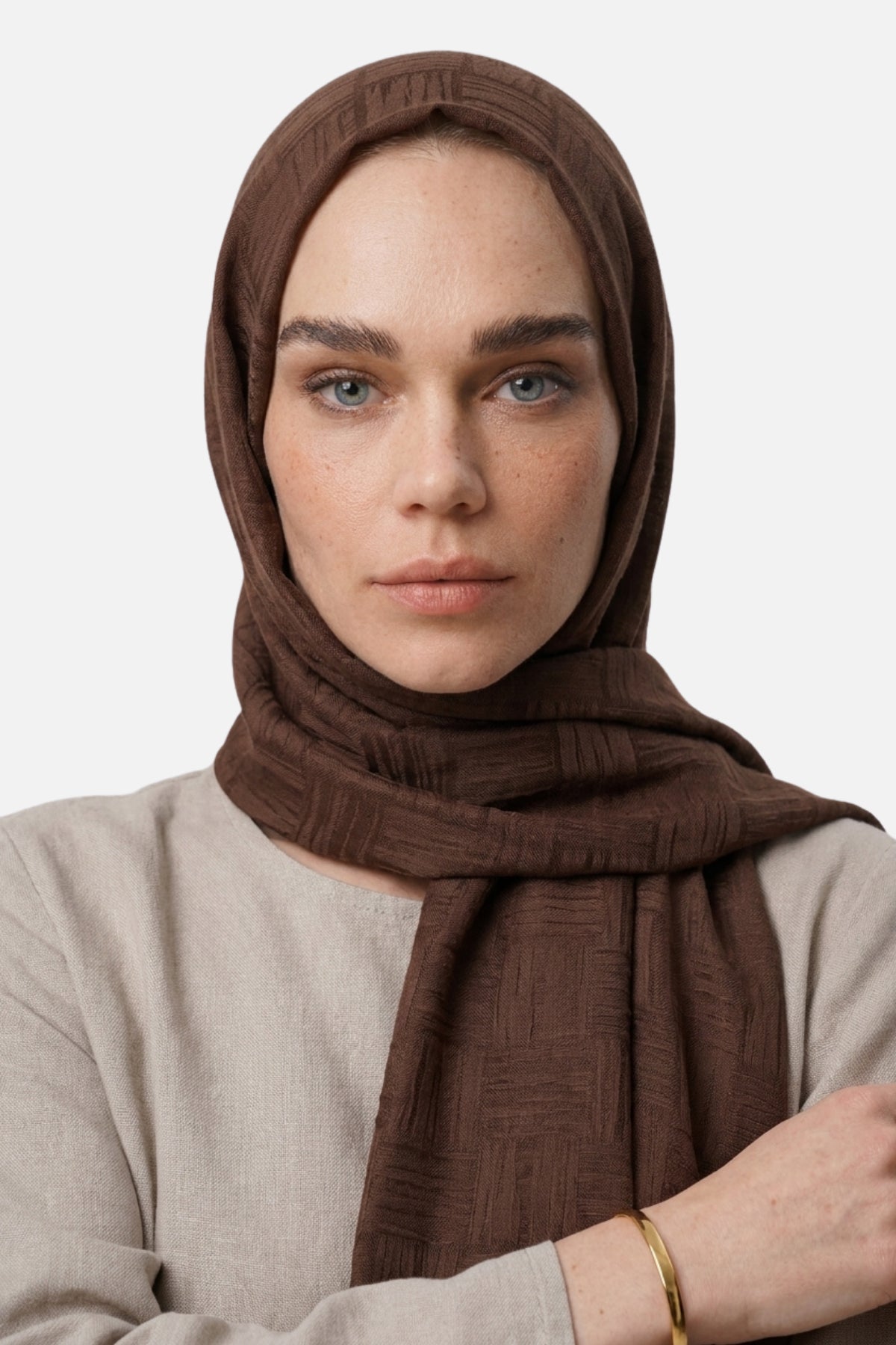 Noria Patterned Aerobin Jacquard Shawl