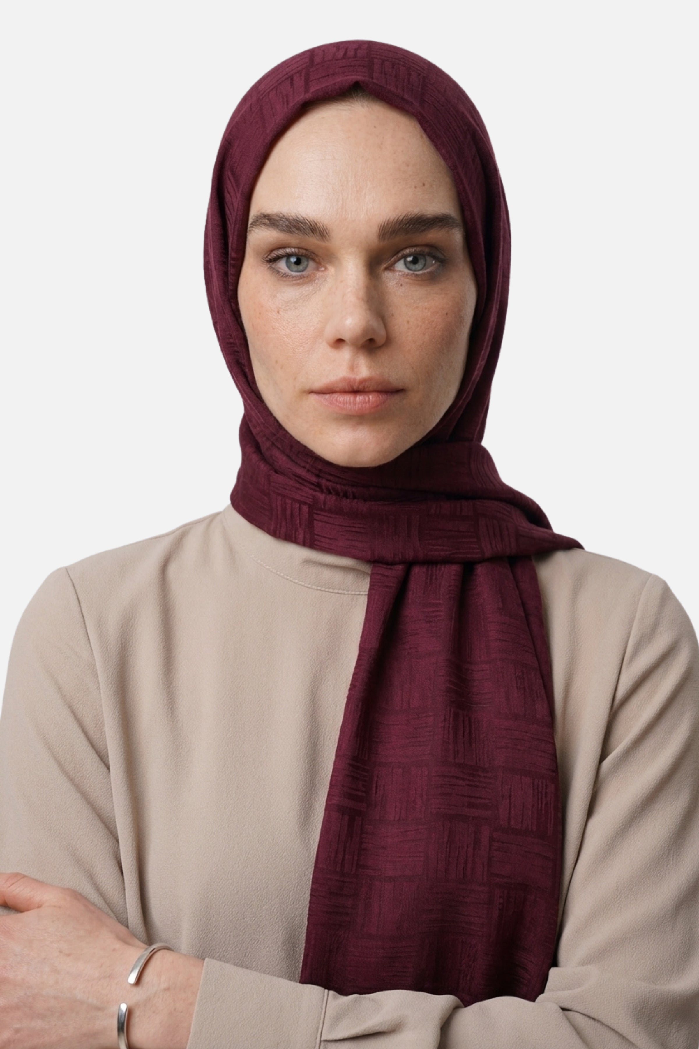 Noria Patterned Aerobin Jacquard Shawl