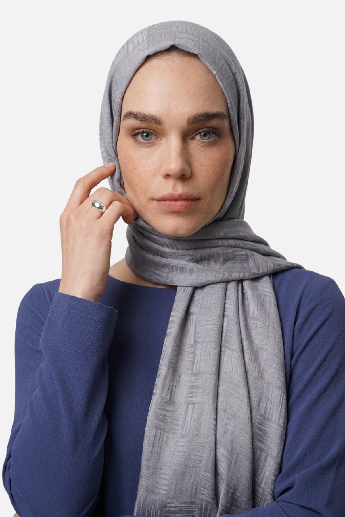 Noria Patterned Aerobin Jacquard Shawl