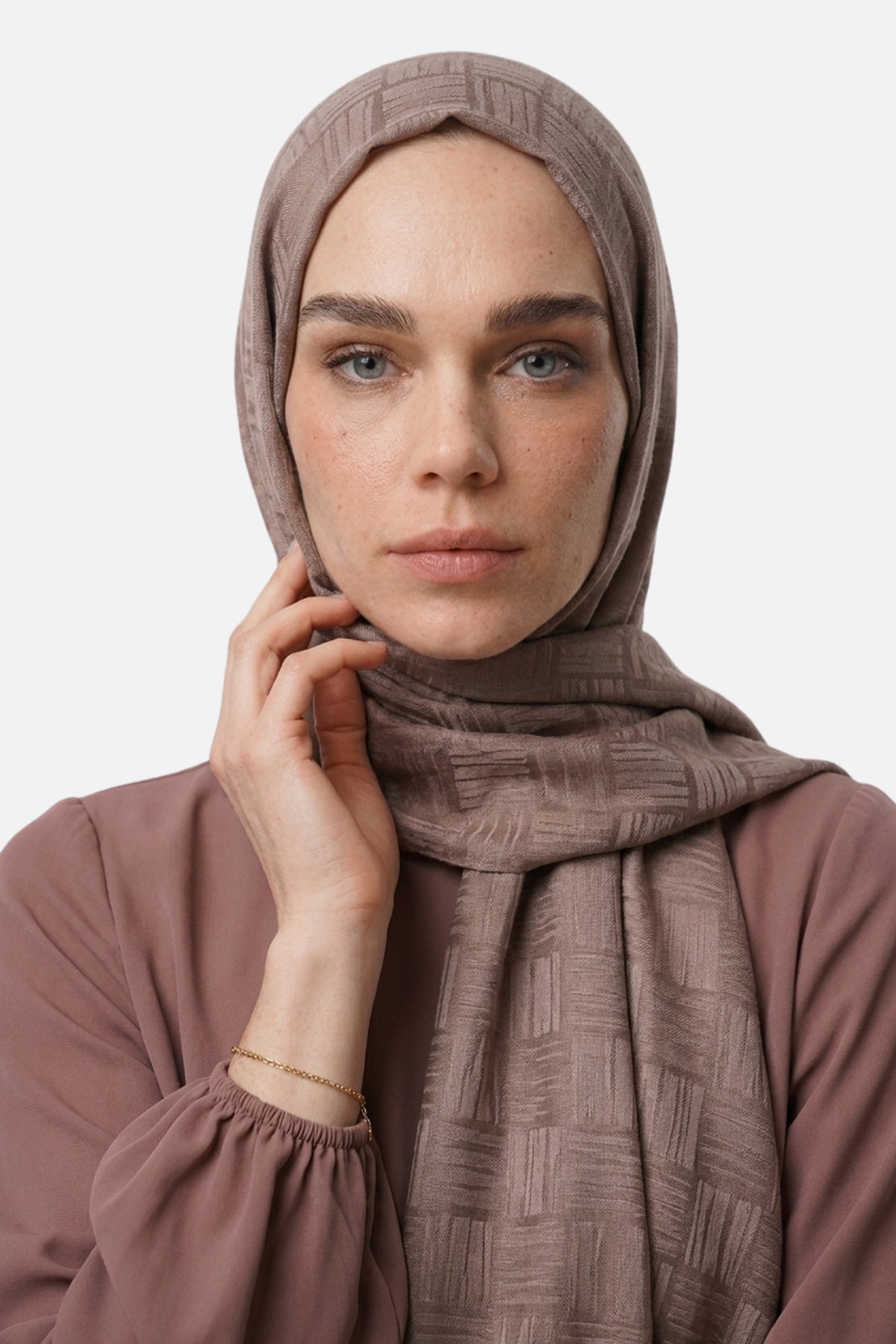 Noria Patterned Aerobin Jacquard Shawl