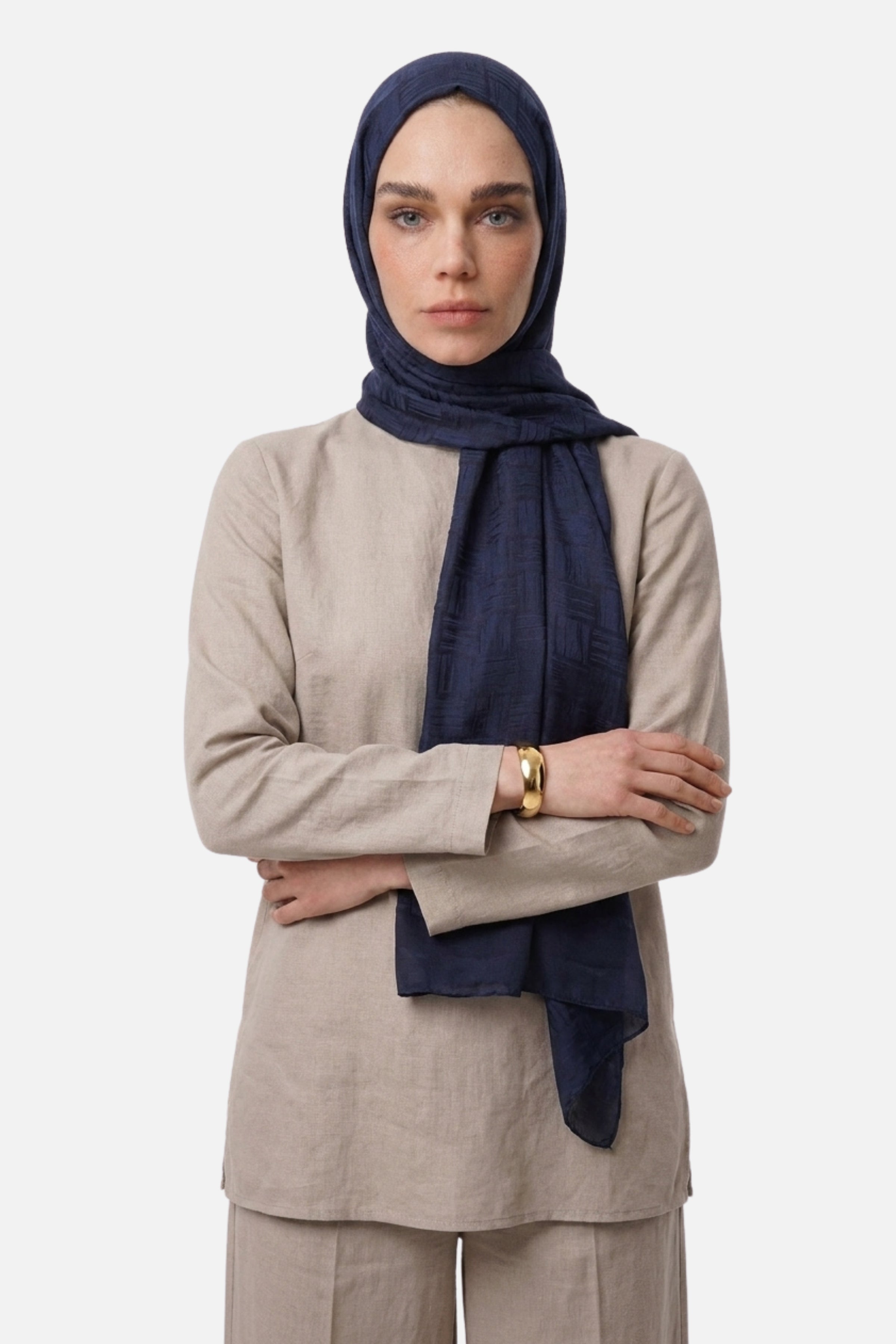 Noria Patterned Aerobin Jacquard Shawl