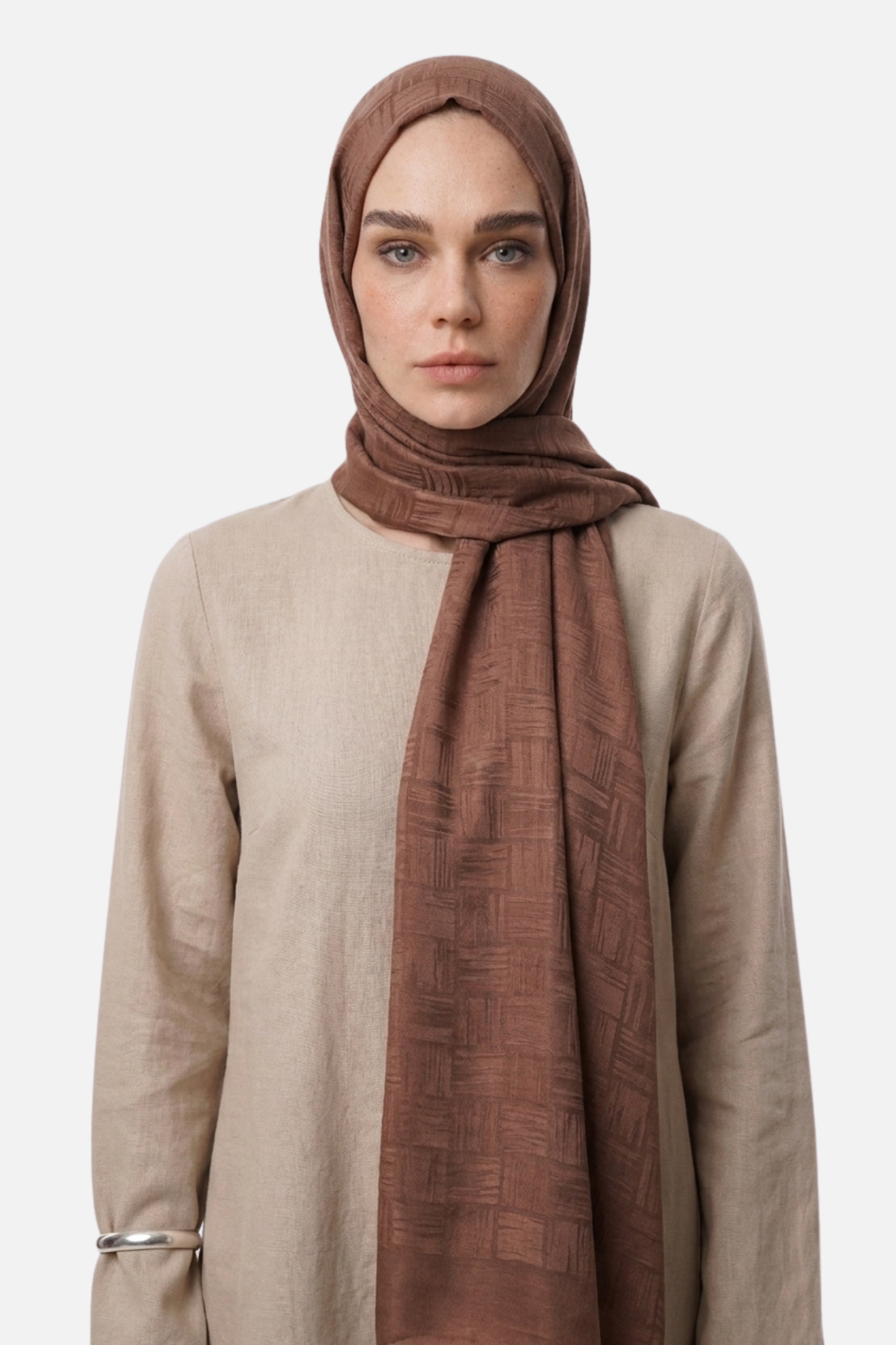Noria Patterned Aerobin Jacquard Shawl