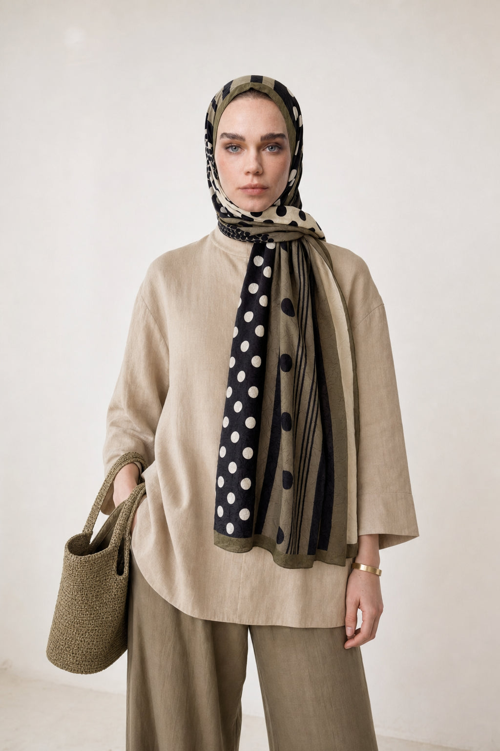 Polka Dot Neo Crash Shawl