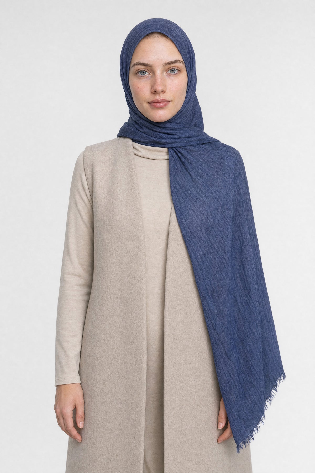 Modal Viscose Shawl - İndigo