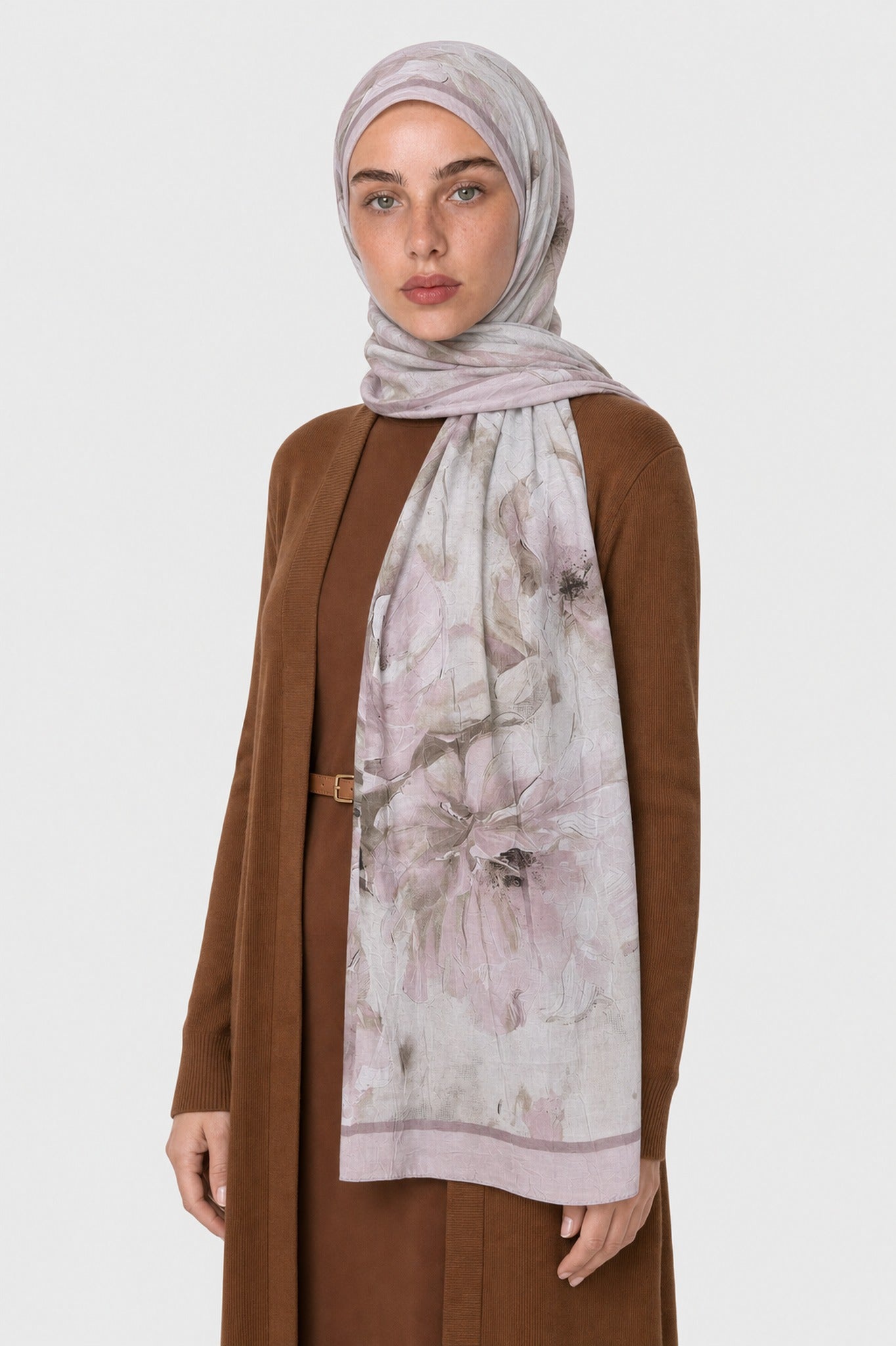 Fiore Pattern Neo Crash Shawl - Lilac