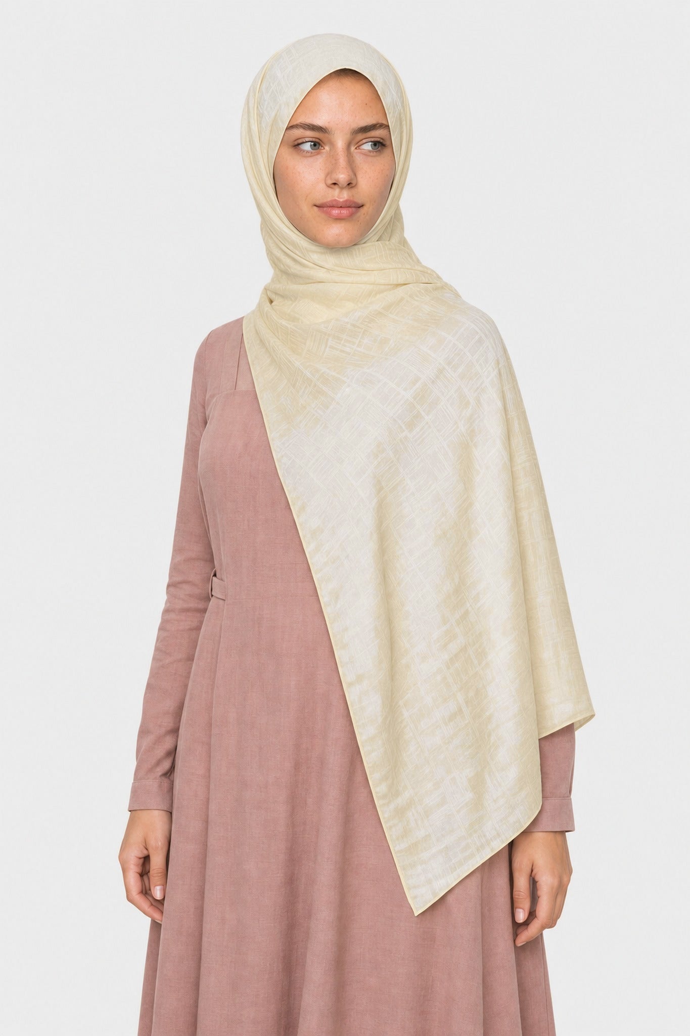 Noria Patterned Aerobin Jacquard Shawl