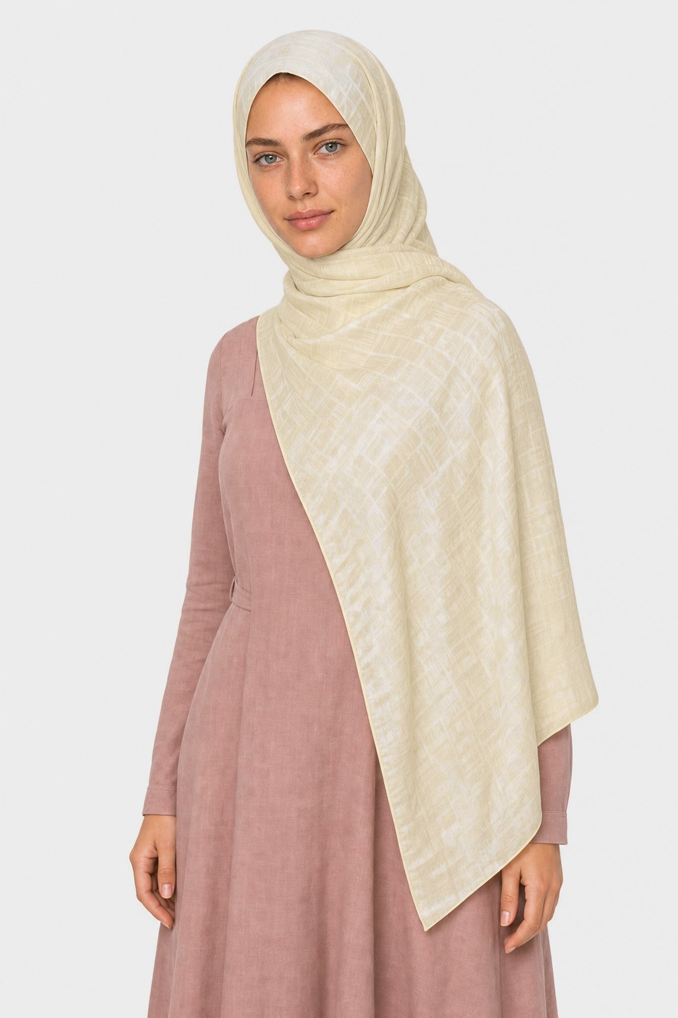 Noria Patterned Aerobin Jacquard Shawl