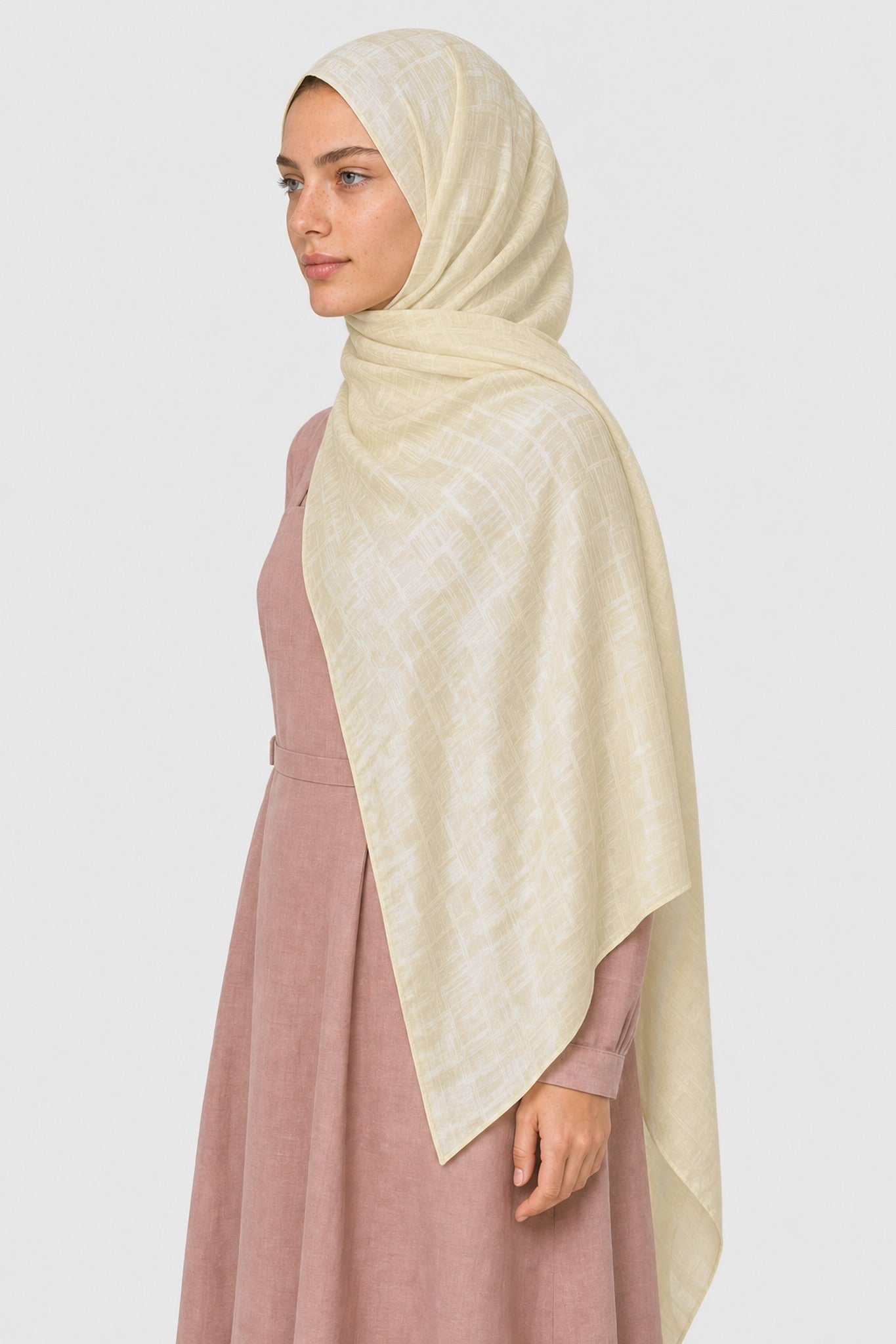 Noria Patterned Aerobin Jacquard Shawl