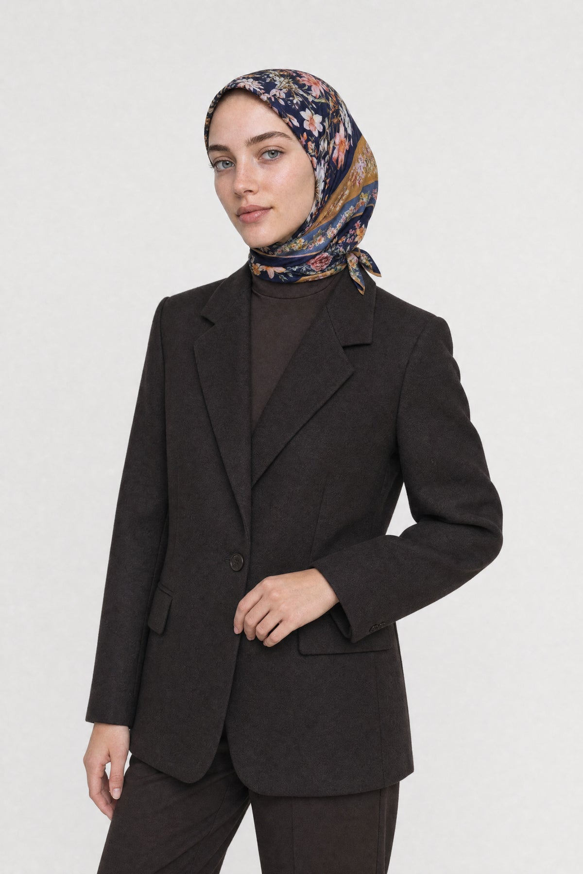 Orlienne Desen Organik Eşarp - Lacivert
