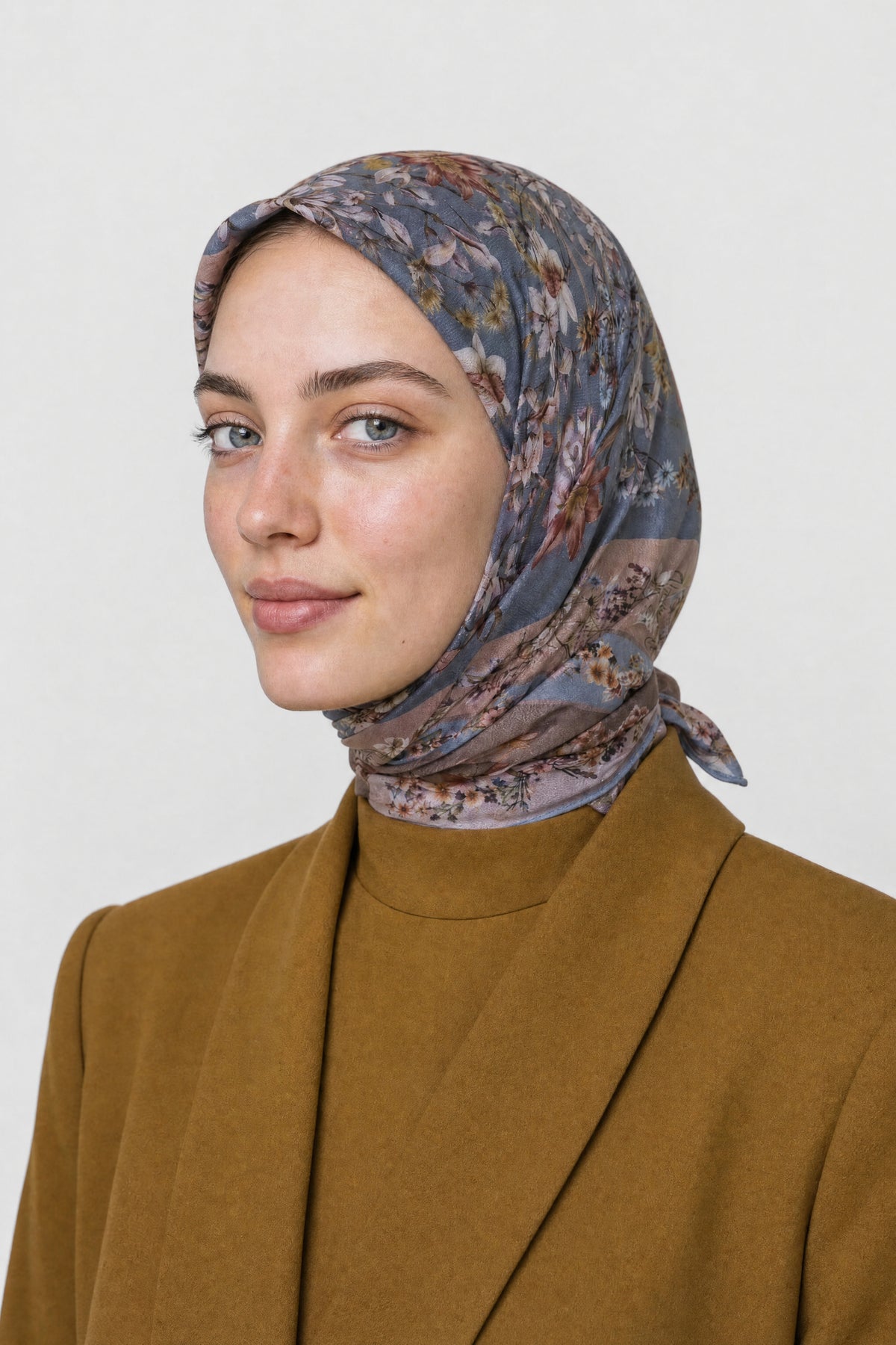 Orlienne Desen Organik Eşarp - Arduvaz Gri