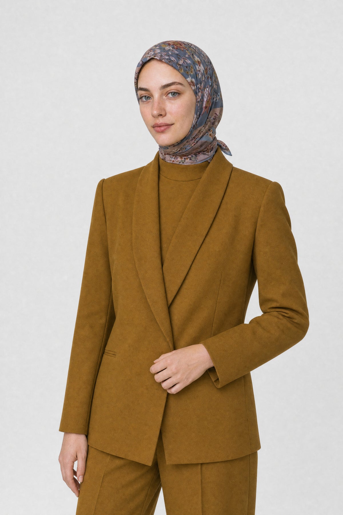 Orlienne Desen Organik Eşarp - Arduvaz Gri