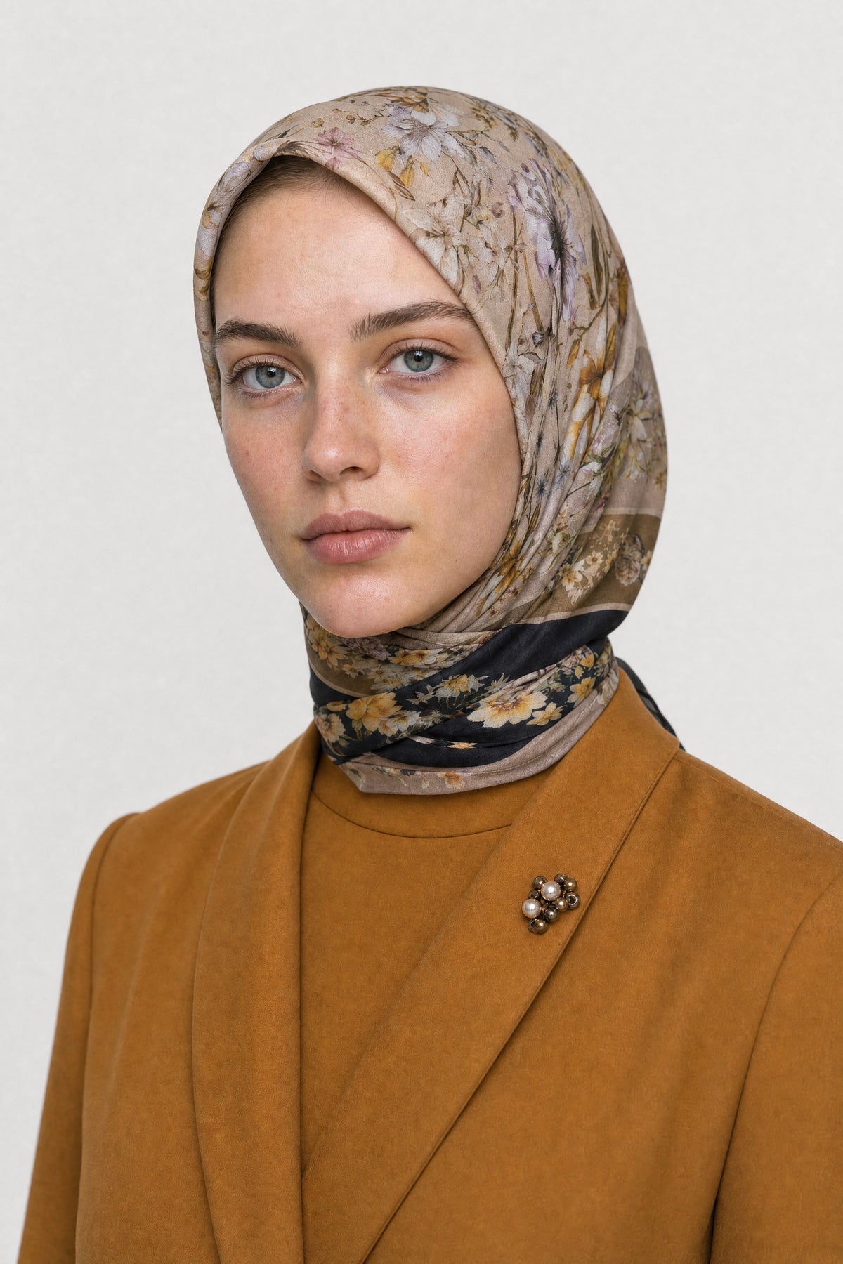 Orlienne Desen Organik Eşarp - Siyah