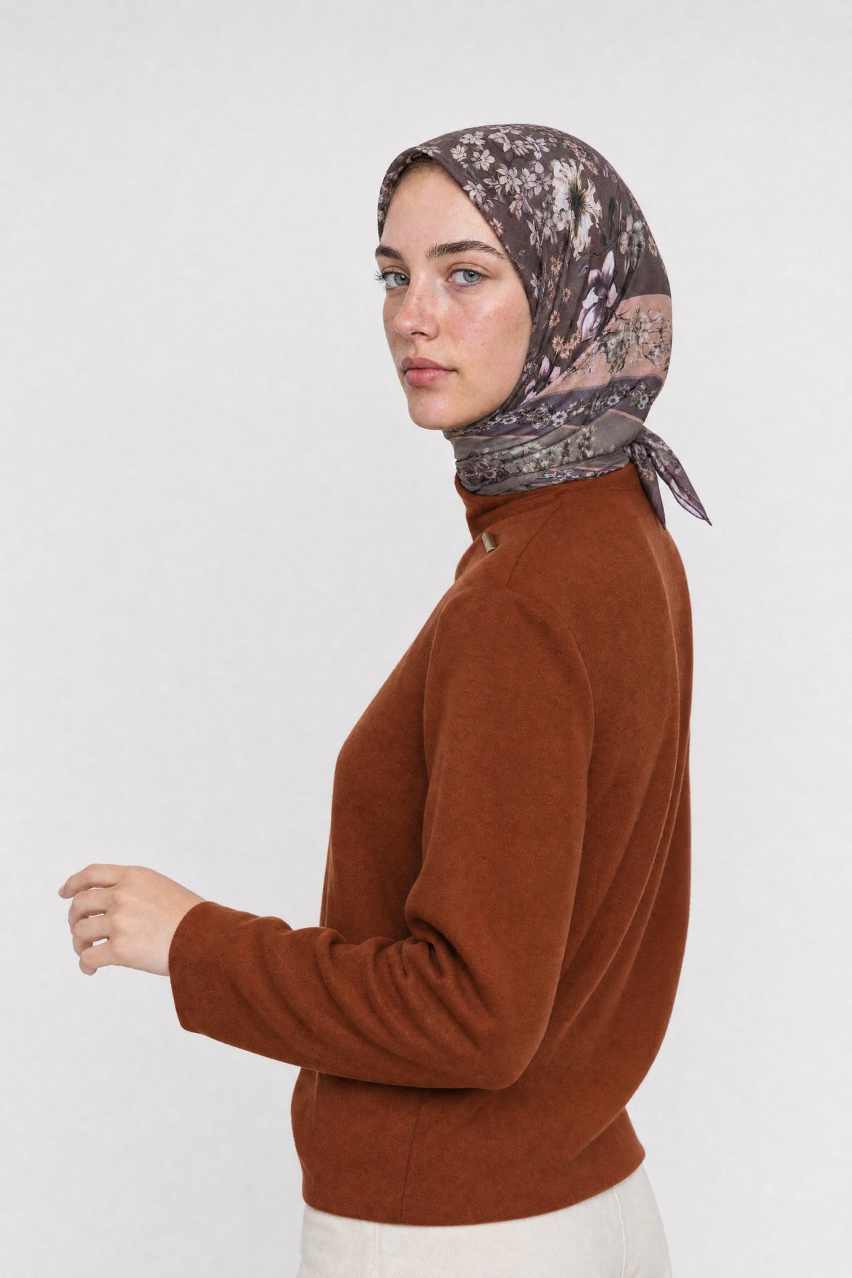 Orlienne Desen Organik Eşarp - Lavanta