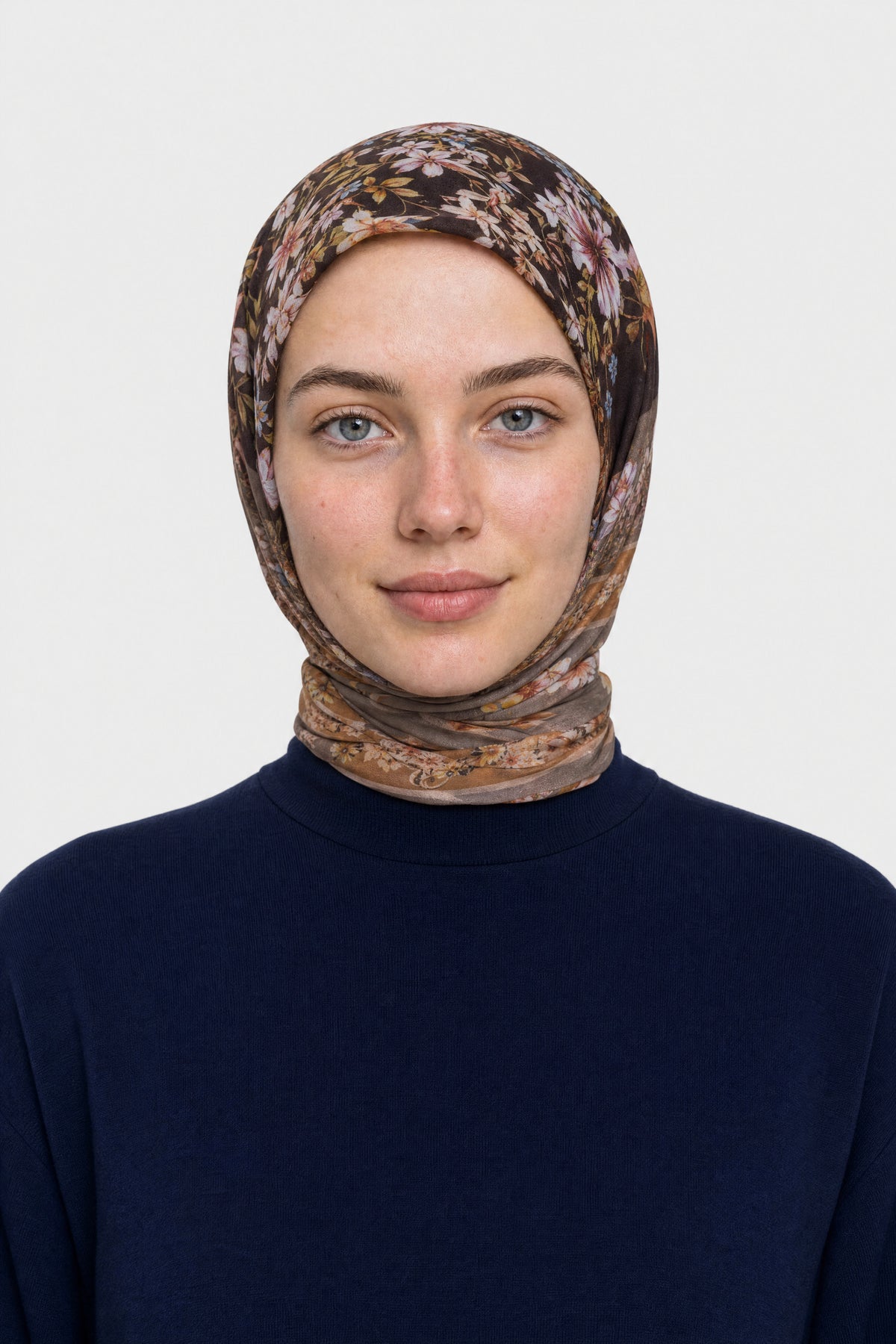 Orlienne Desen Organik Eşarp - Kahverengi