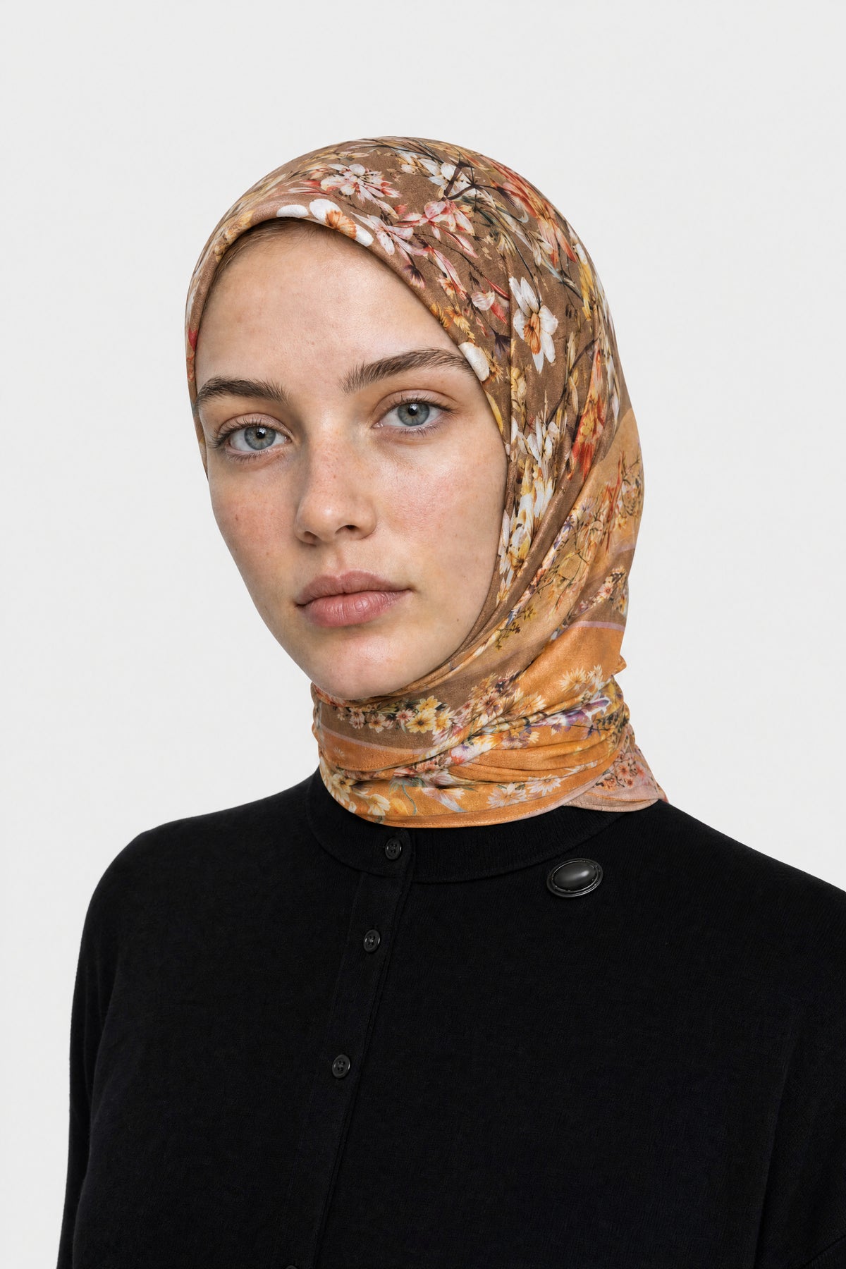 Orlienne Desen Organik Eşarp - Turuncu
