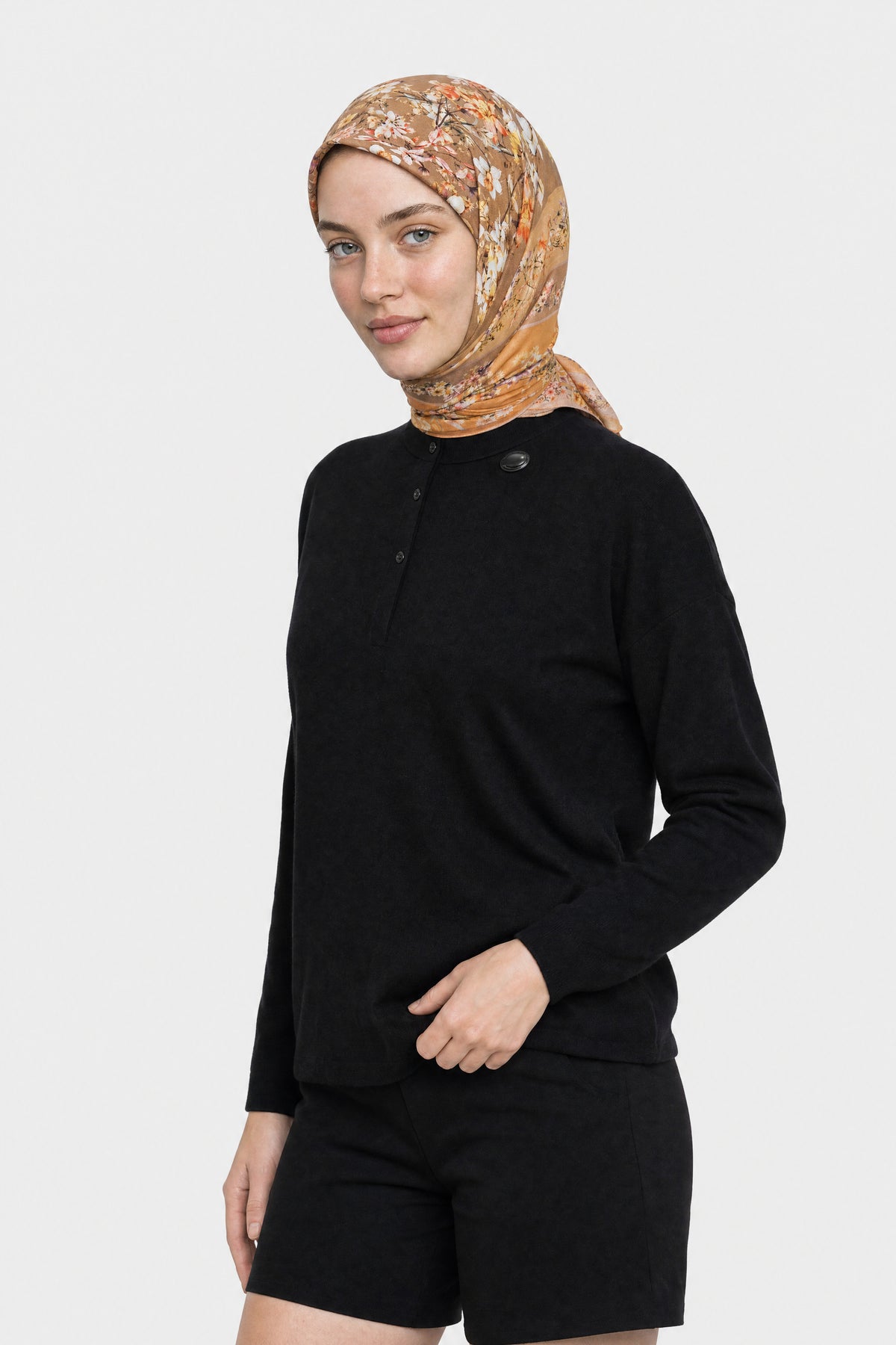 Orlienne Desen Organik Eşarp - Turuncu