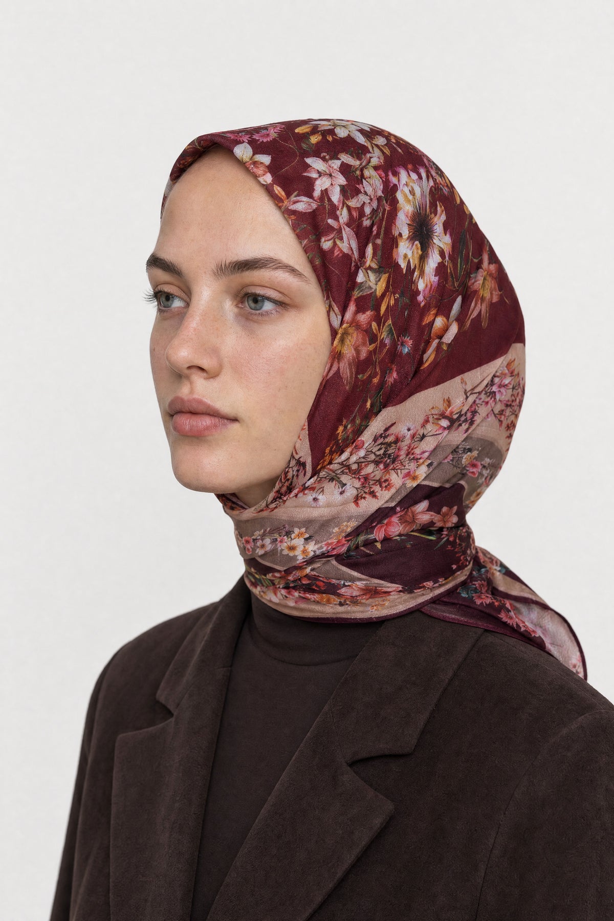 Orlienne Desen Organik Eşarp - Mürdüm