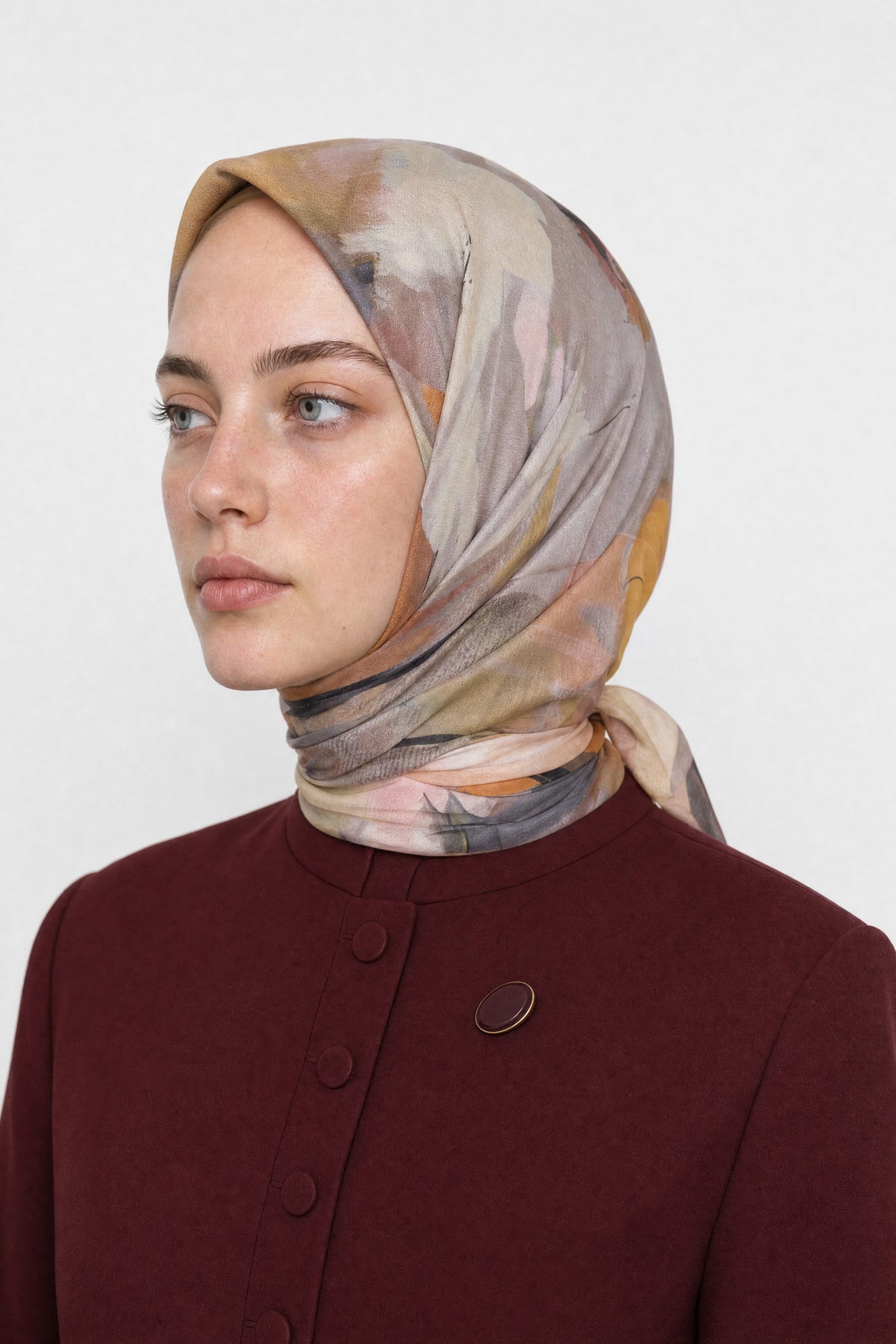 Ruby Desen Aria Eşarp - Safran
