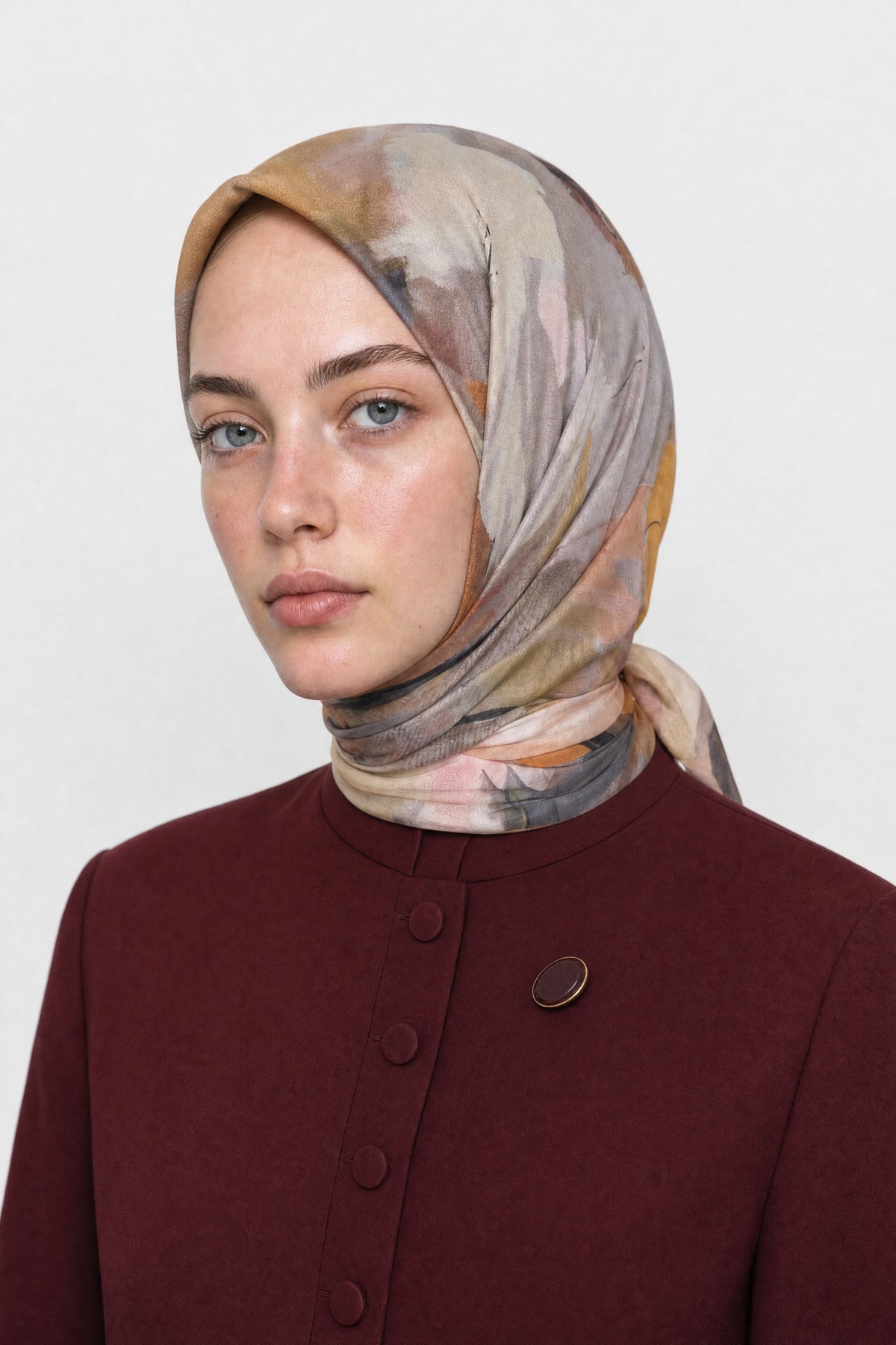 Ruby Desen Organik Eşarp - Safran